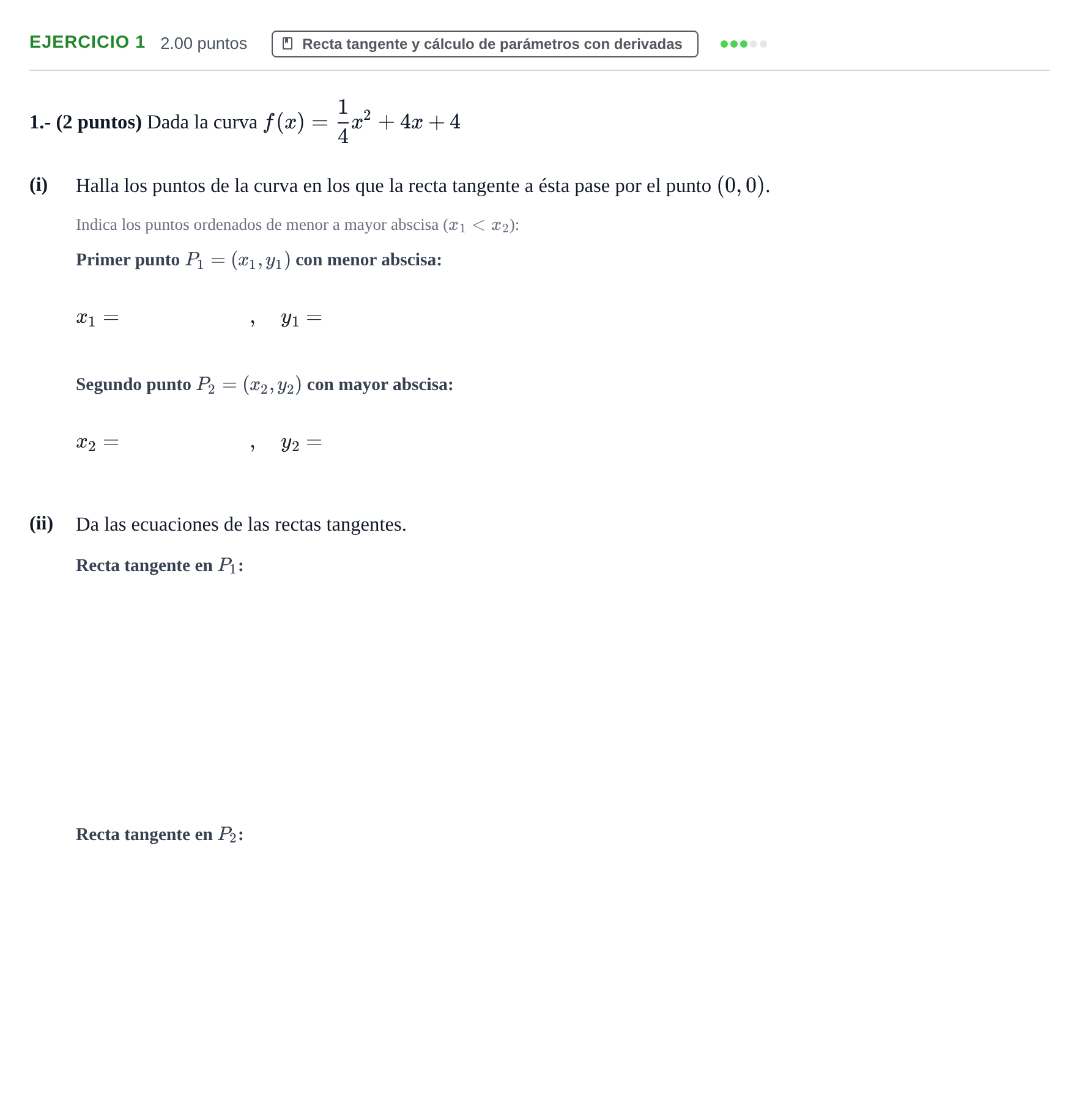 Enunciado: Problema 1 · Matemáticas II PAU La Rioja Ordinaria 2022