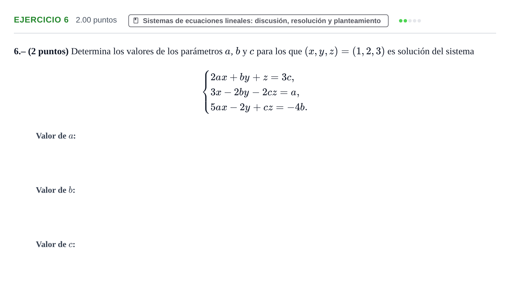 Enunciado: Problema 6 · Matemáticas II PAU La Rioja Ordinaria 2022