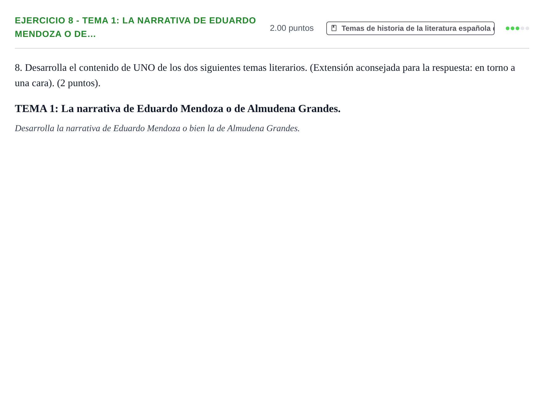 Enunciado: Ejercicio 8 - Tema 1: La narrativa de Eduardo Mendoza o de… · Lengua Castellana y Literatura II PAU La Rioja Extraordinaria 2022