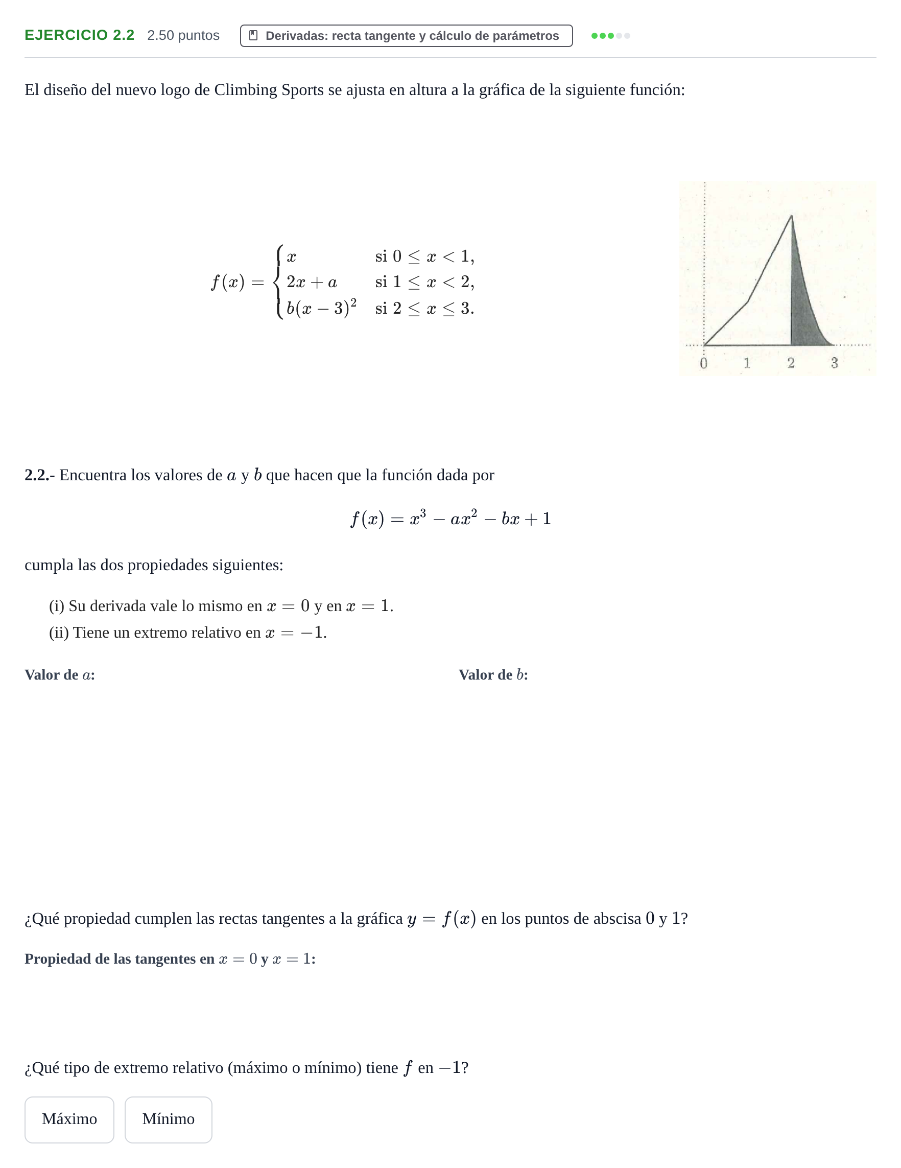 Enunciado: Ejercicio 2.2 · Matemáticas aplicadas a las Ciencias Sociales II PAU La Rioja Extraordinaria 2022