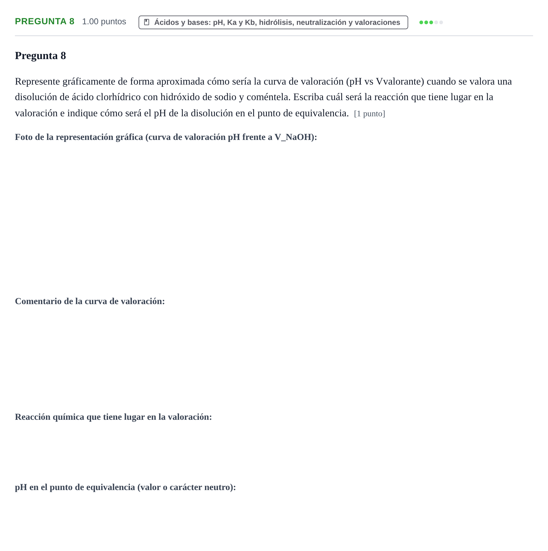 Enunciado: Pregunta 8 - Ácidos y bases · Química PAU La Rioja Extraordinaria 2022