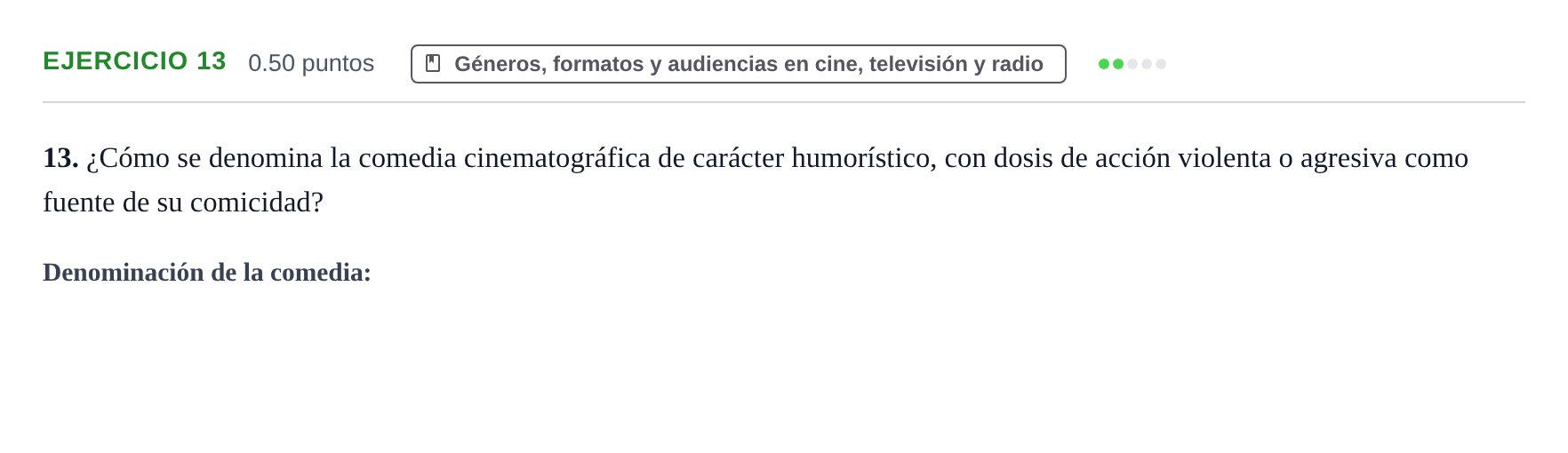 Enunciado: Problema 13 · Cultura Audiovisual II PAU La Rioja Ordinaria 2021