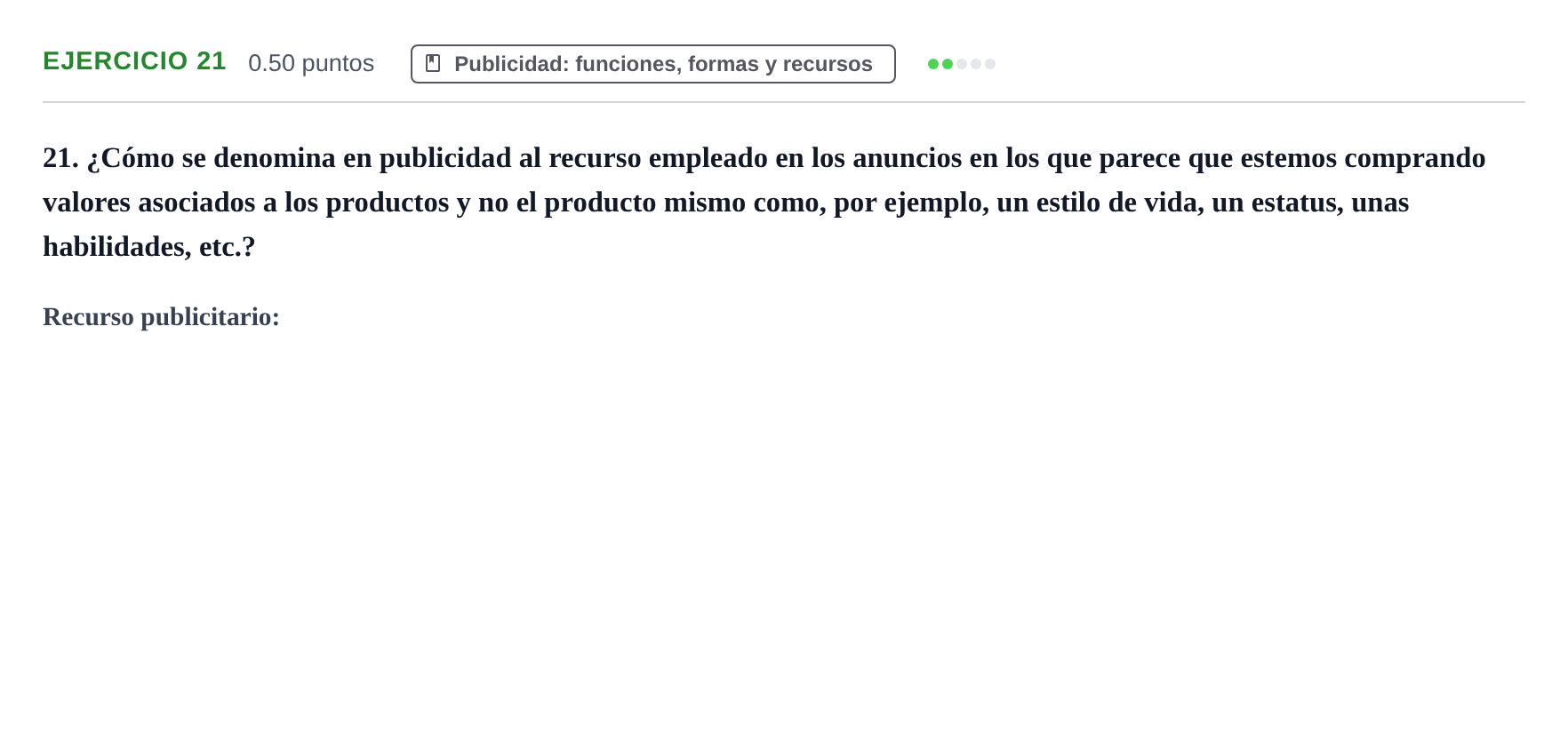 Enunciado: Problema 21 · Cultura Audiovisual II PAU La Rioja Extraordinaria 2021