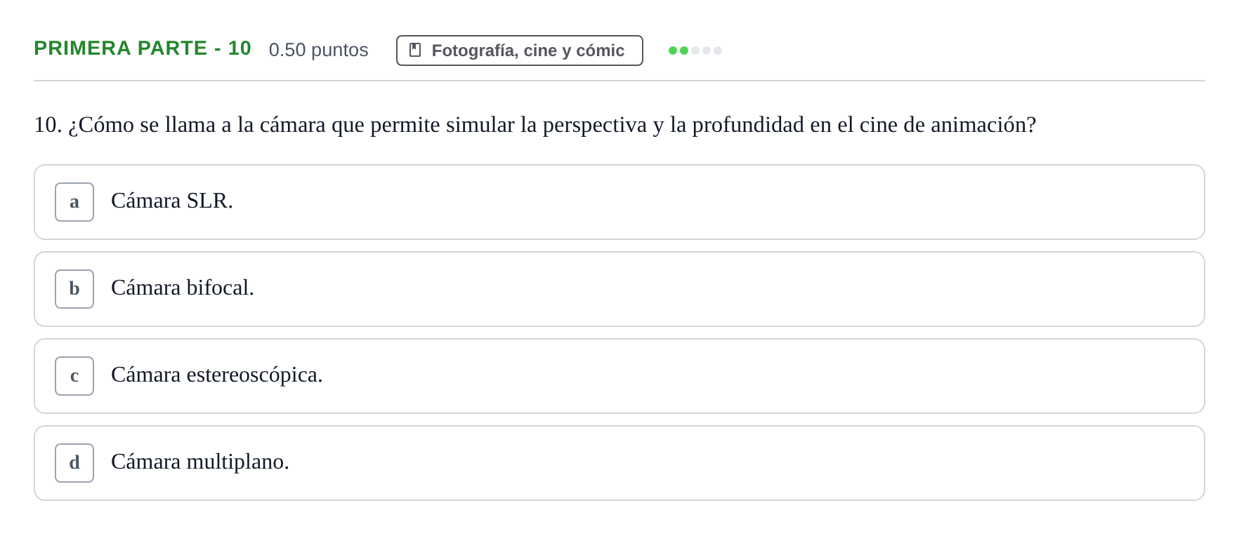 Enunciado: Ejercicio Primera parte - 10 · Fundamentos Artísticos PAU La Rioja Extraordinaria 2021