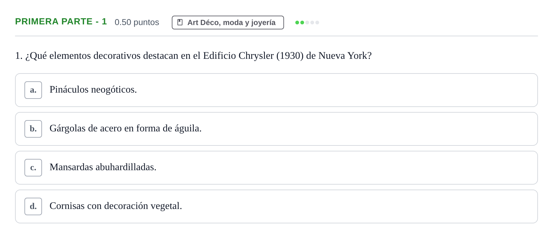 Enunciado: Ejercicio Primera parte - 1 · Fundamentos Artísticos PAU La Rioja Extraordinaria 2021