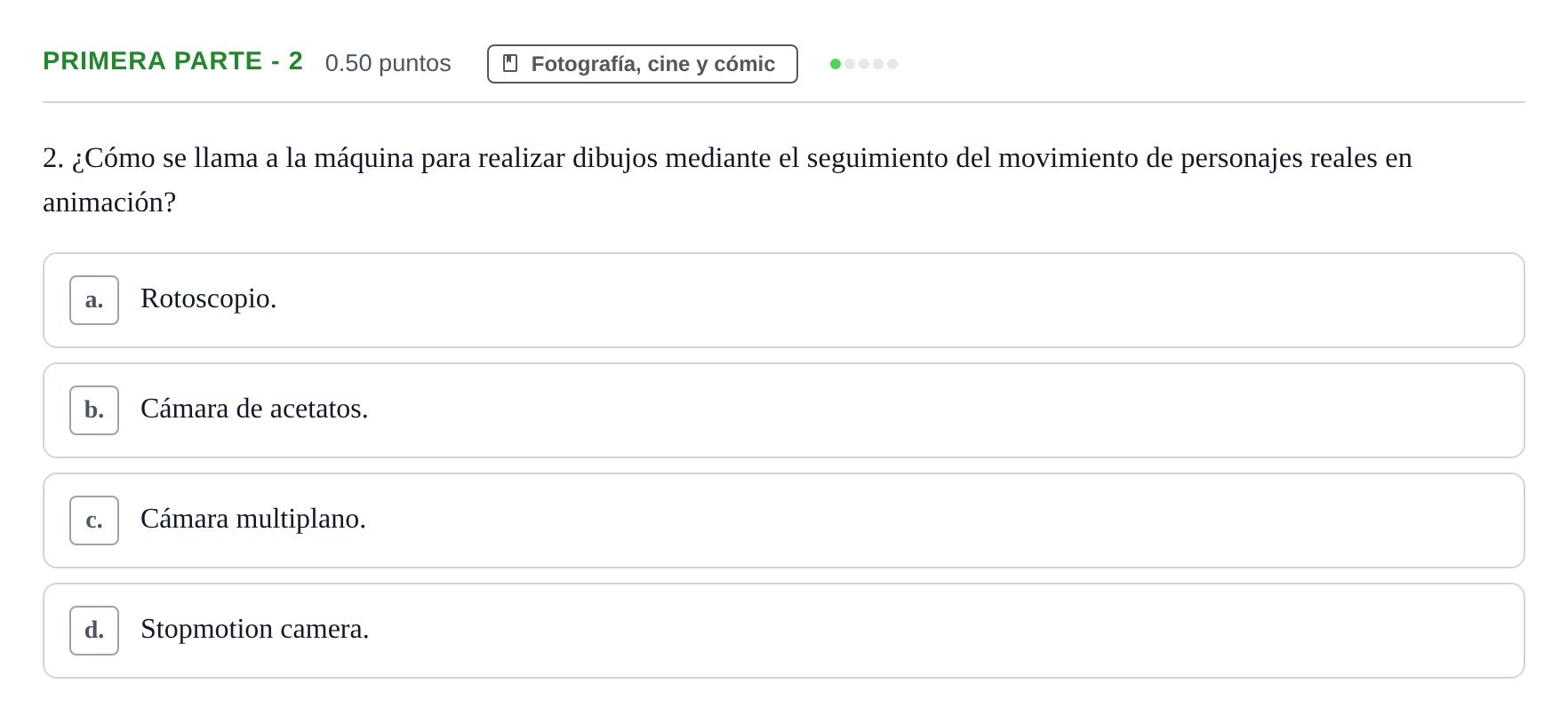 Enunciado: Ejercicio Primera parte - 2 · Fundamentos Artísticos PAU La Rioja Extraordinaria 2021