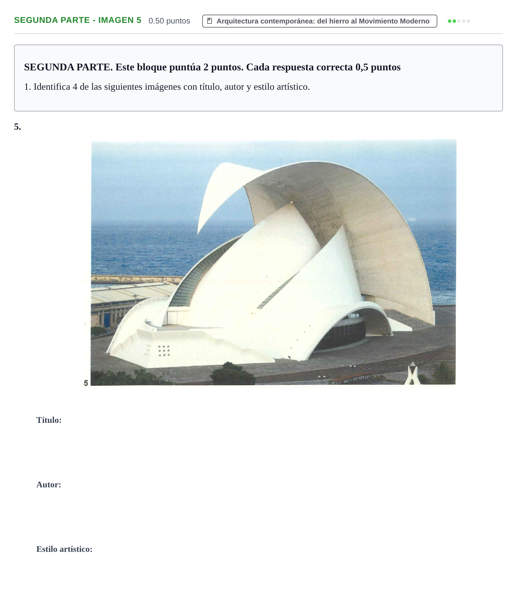 Enunciado: Ejercicio Segunda parte - Imagen 5 · Fundamentos Artísticos PAU La Rioja Extraordinaria 2021