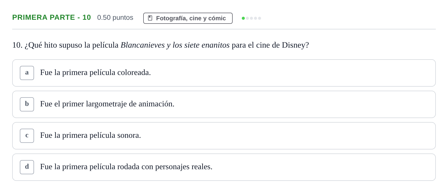 Enunciado: Ejercicio Primera parte - 10 · Fundamentos Artísticos PAU La Rioja Ordinaria 2021
