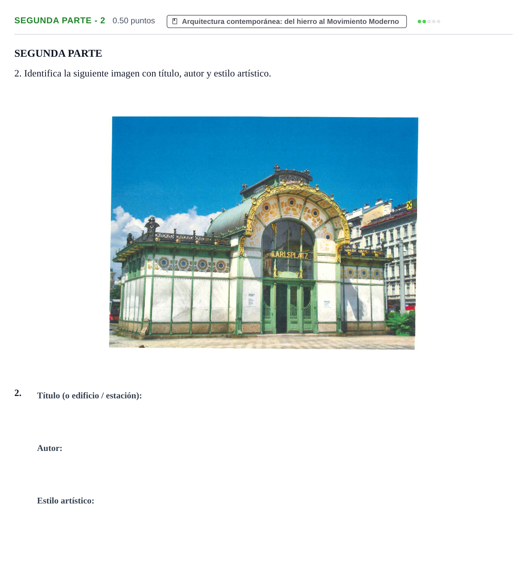 Enunciado: Ejercicio Segunda parte - 2 · Fundamentos Artísticos PAU La Rioja Ordinaria 2021