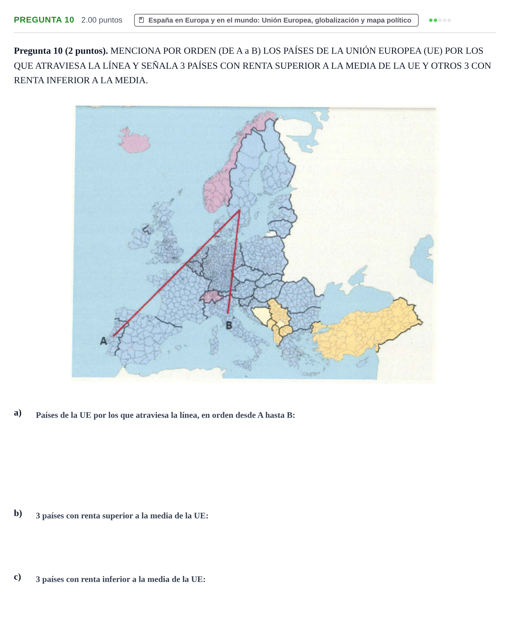 Enunciado: Pregunta 10 · Geografía PAU La Rioja Extraordinaria 2021