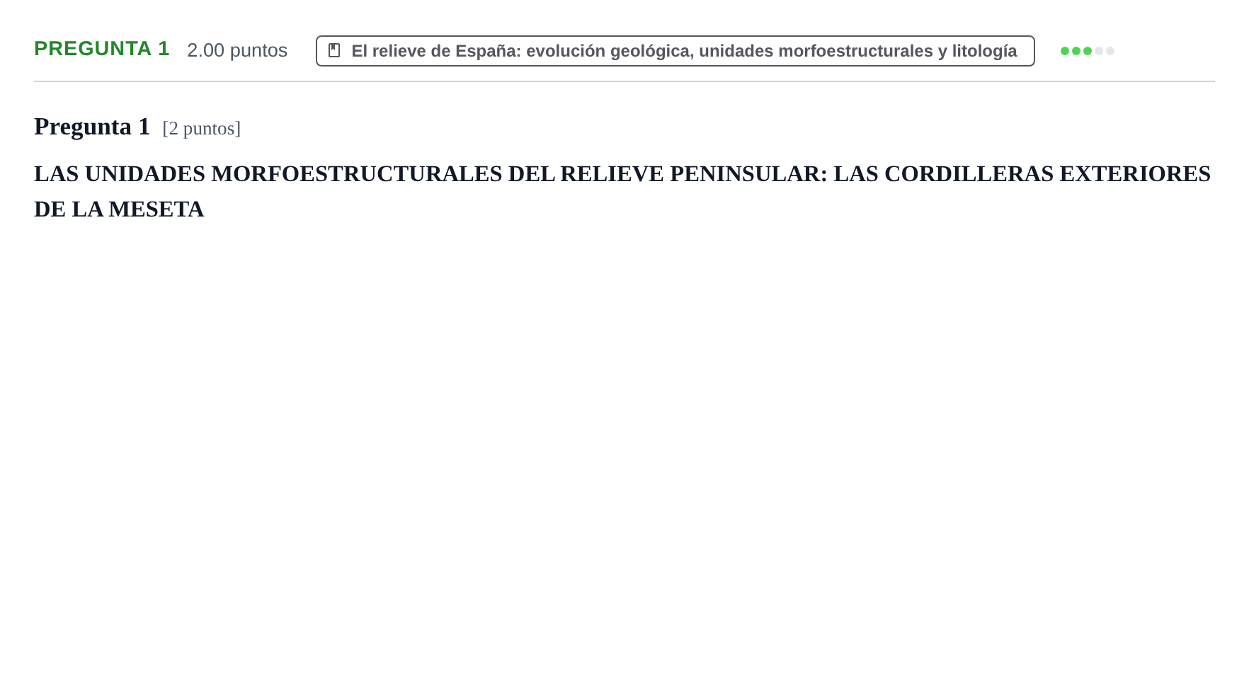 Enunciado: Pregunta 1 · Geografía PAU La Rioja Extraordinaria 2021