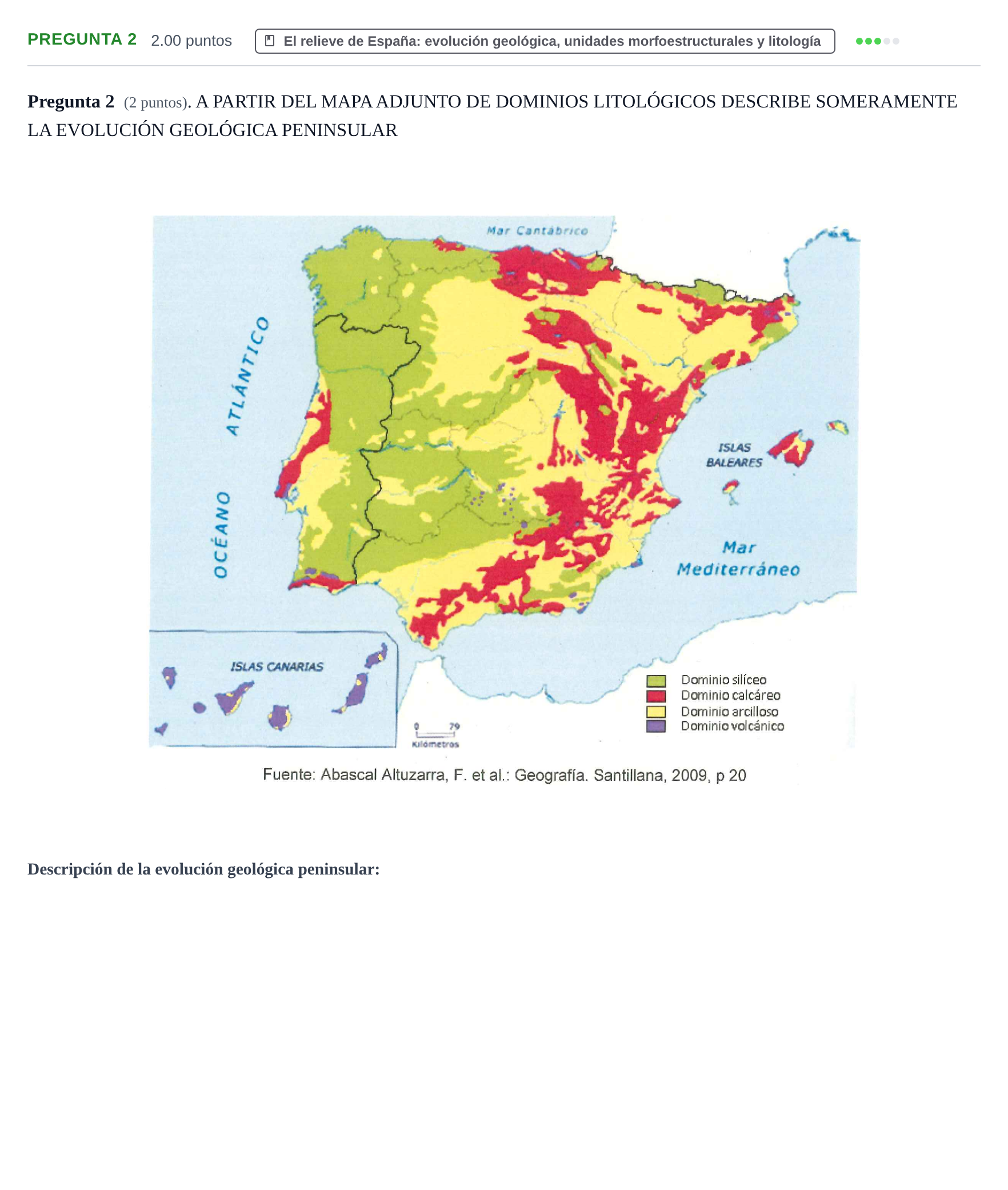 Enunciado: Pregunta 2 · Geografía PAU La Rioja Extraordinaria 2021