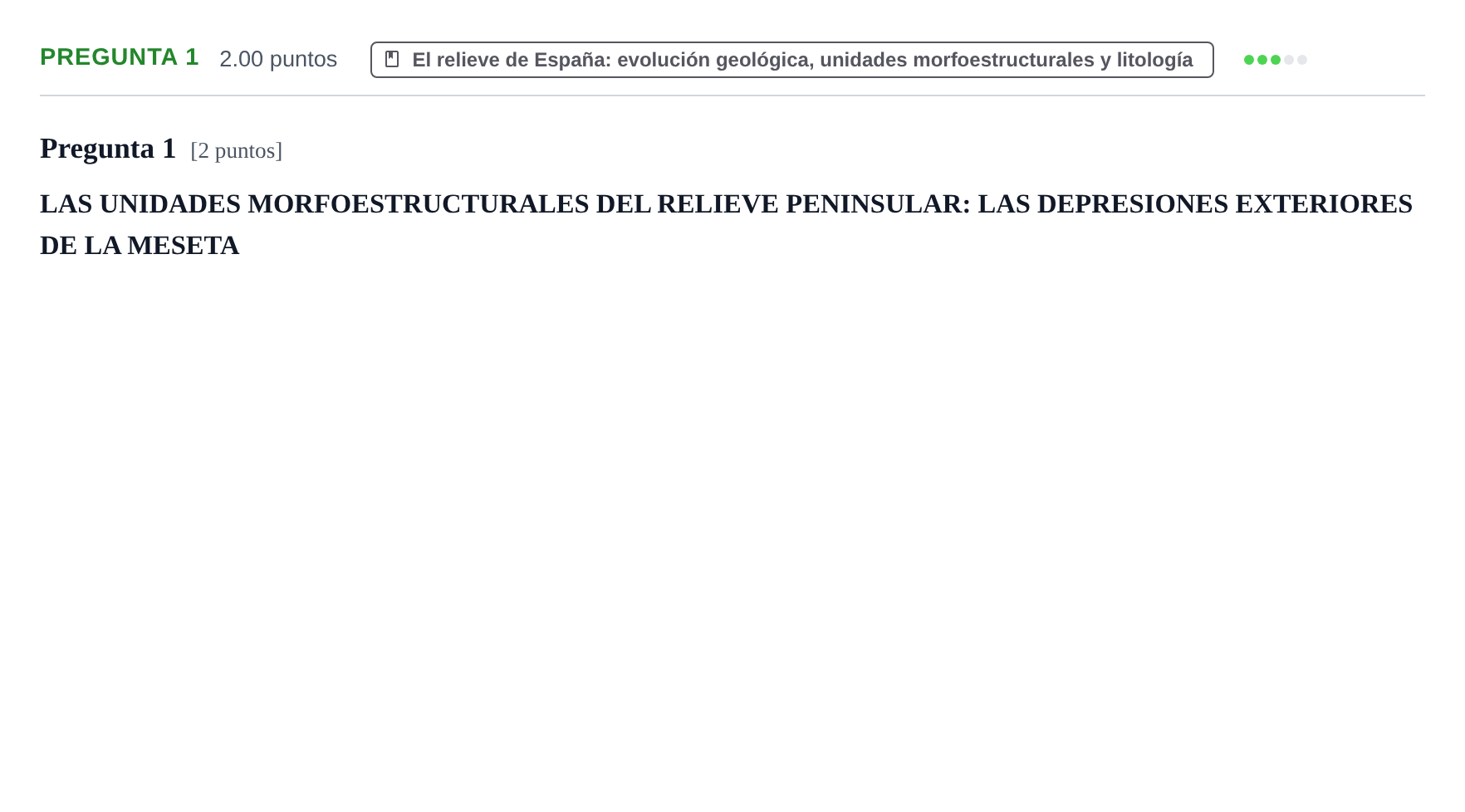 Enunciado: Pregunta 1 · Geografía PAU La Rioja Ordinaria 2021