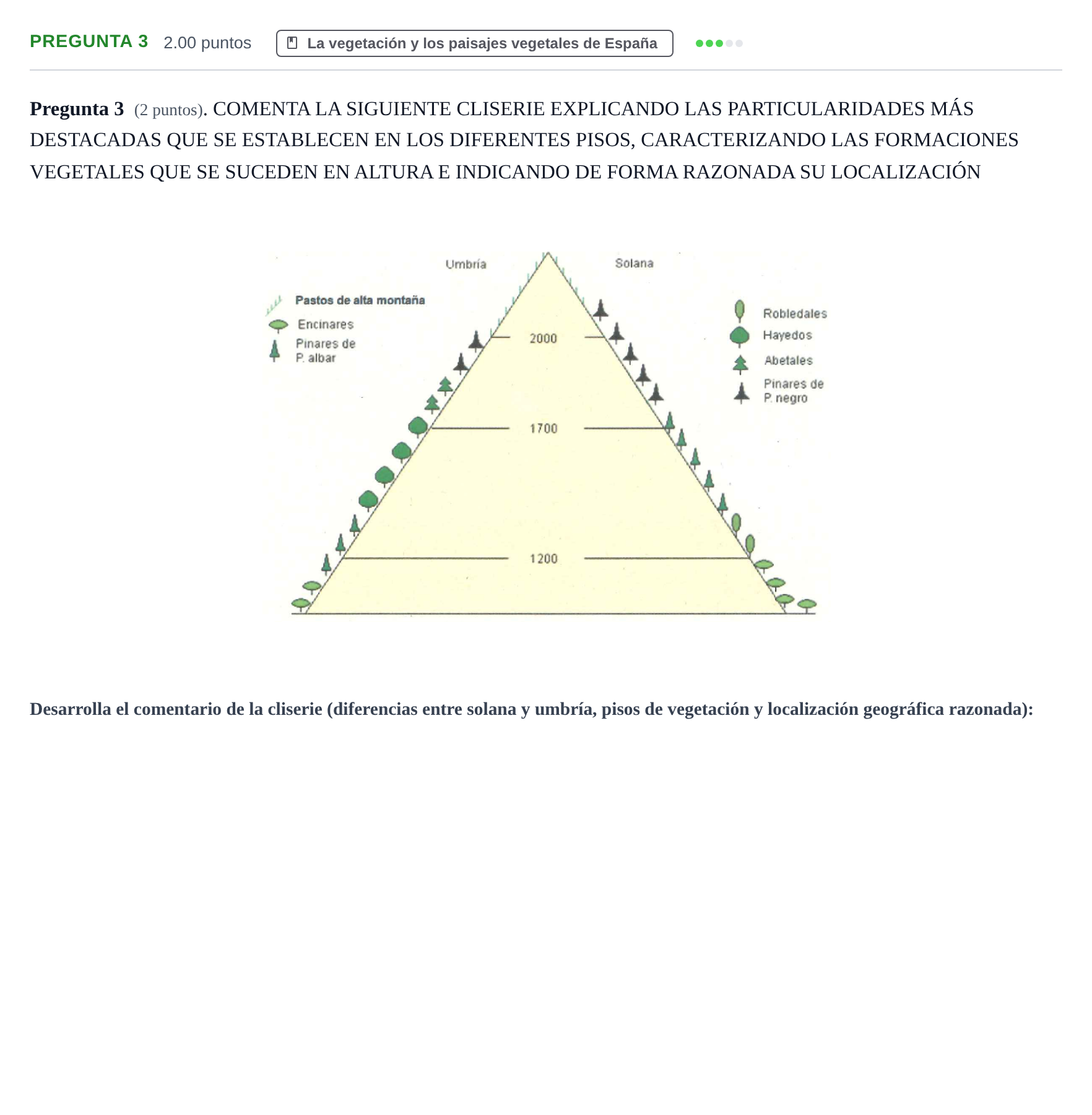 Enunciado: Pregunta 3 · Geografía PAU La Rioja Ordinaria 2021