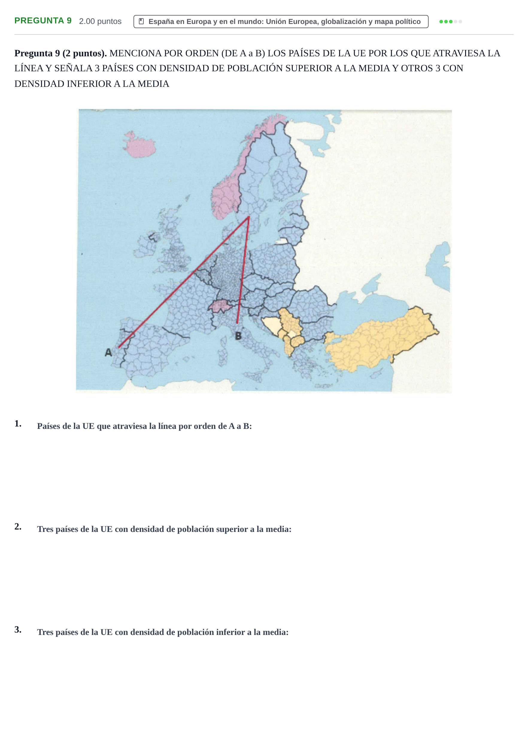 Enunciado: Pregunta 9 · Geografía PAU La Rioja Ordinaria 2021