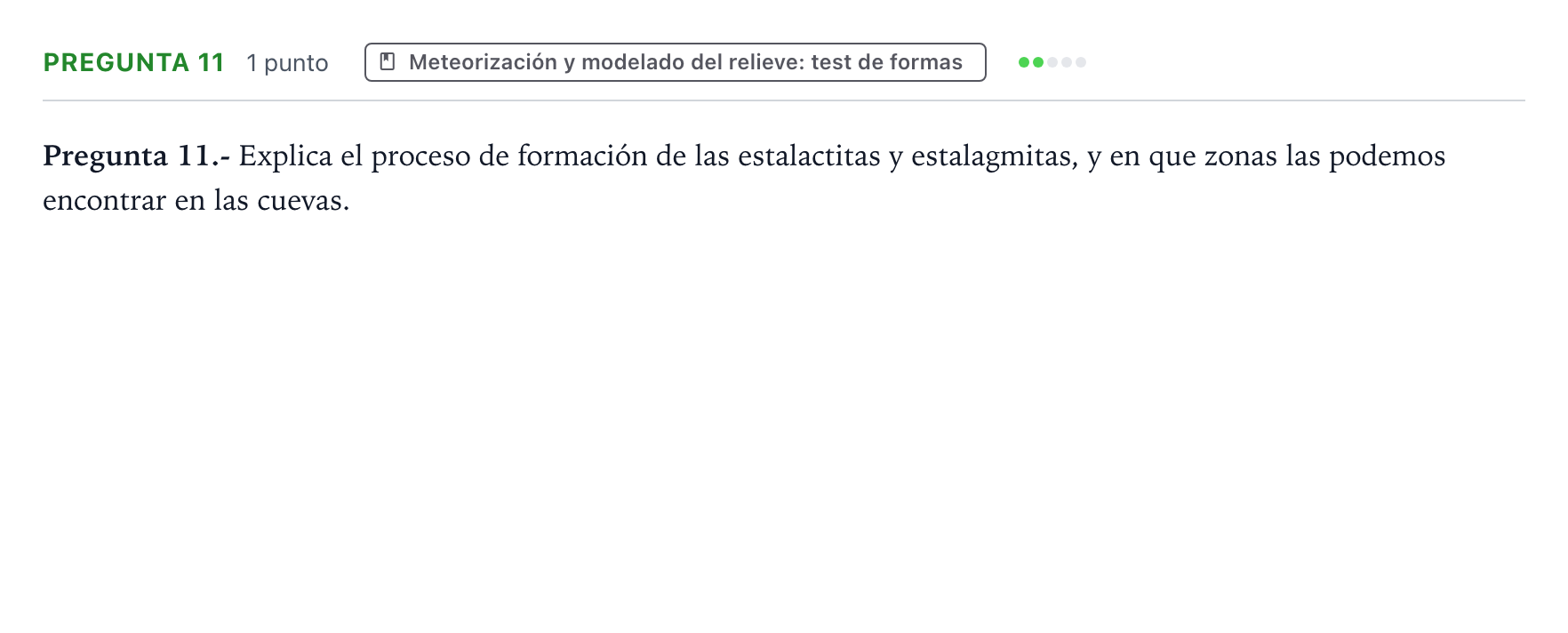 Enunciado: Pregunta 11 · Geología y Ciencias Ambientales PAU La Rioja Ordinaria 2021