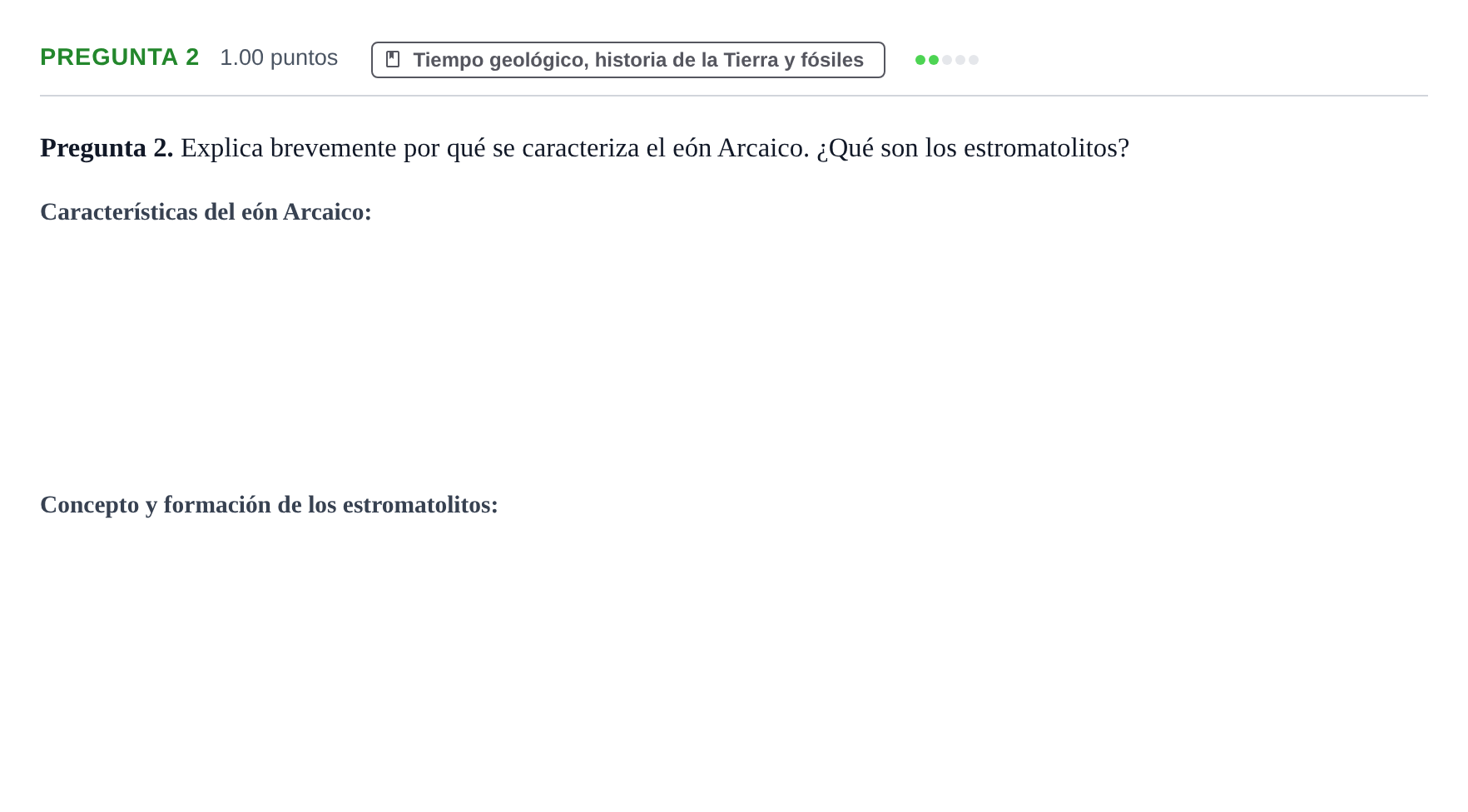 Enunciado: Pregunta 2 · Geología y Ciencias Ambientales PAU La Rioja Ordinaria 2021