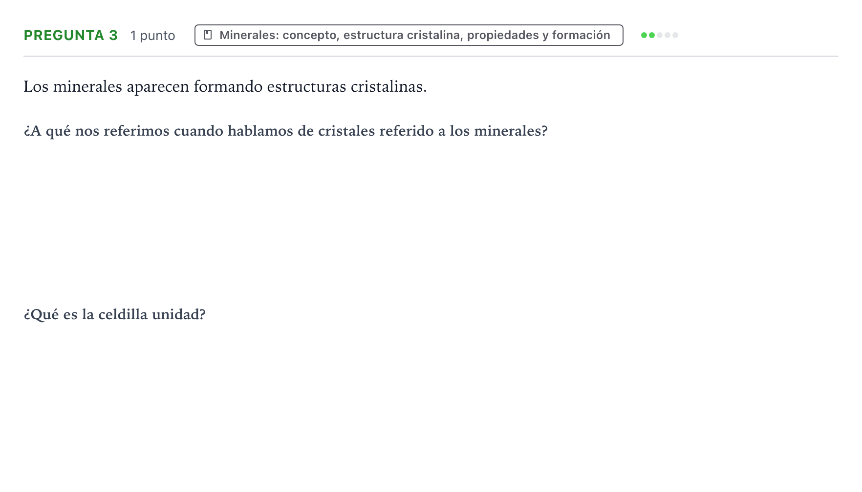 Enunciado: Pregunta 3 · Geología y Ciencias Ambientales PAU La Rioja Ordinaria 2021