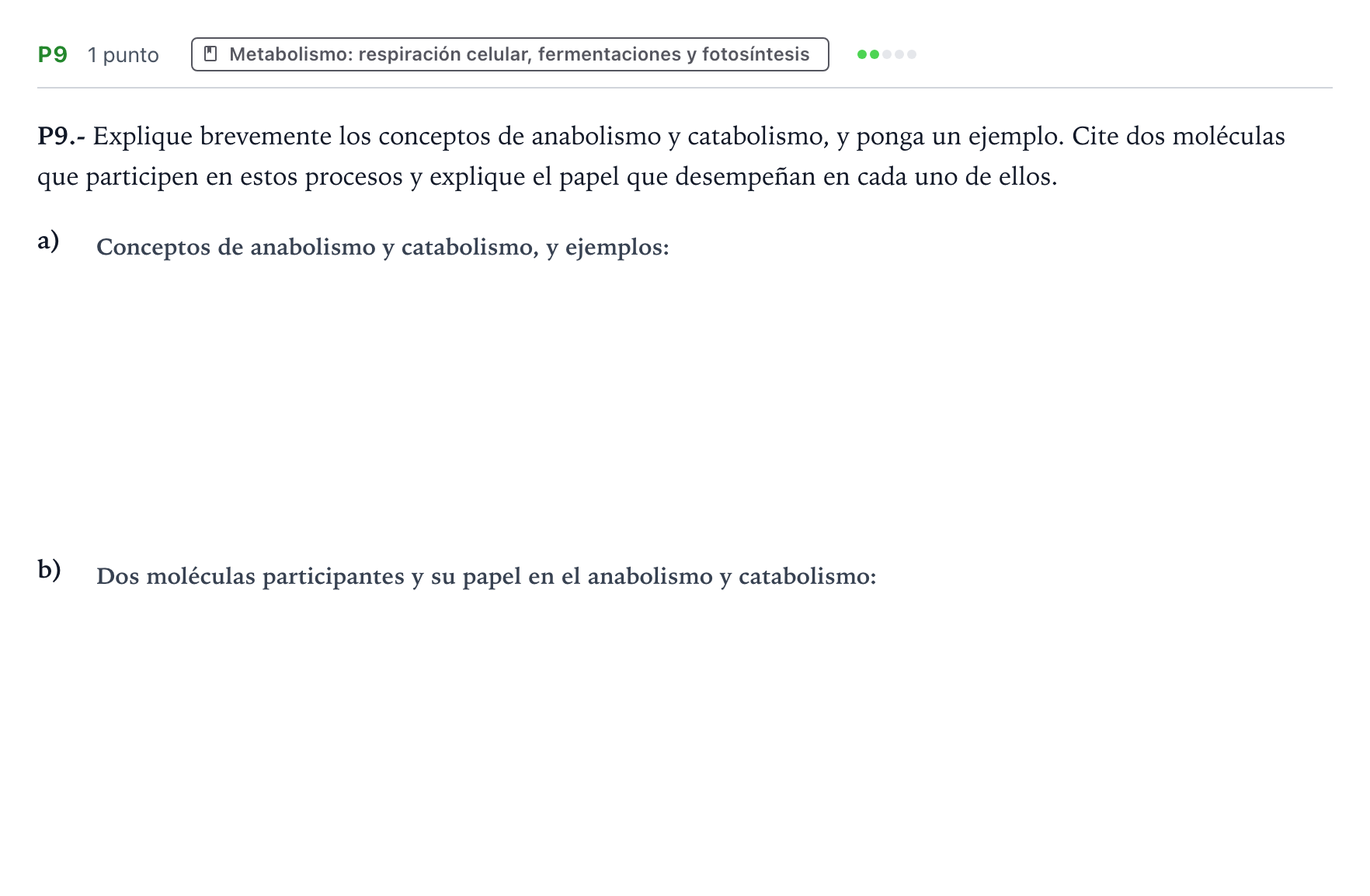 Enunciado: Ejercicio P9 · Biología PAU La Rioja Extraordinaria 2021