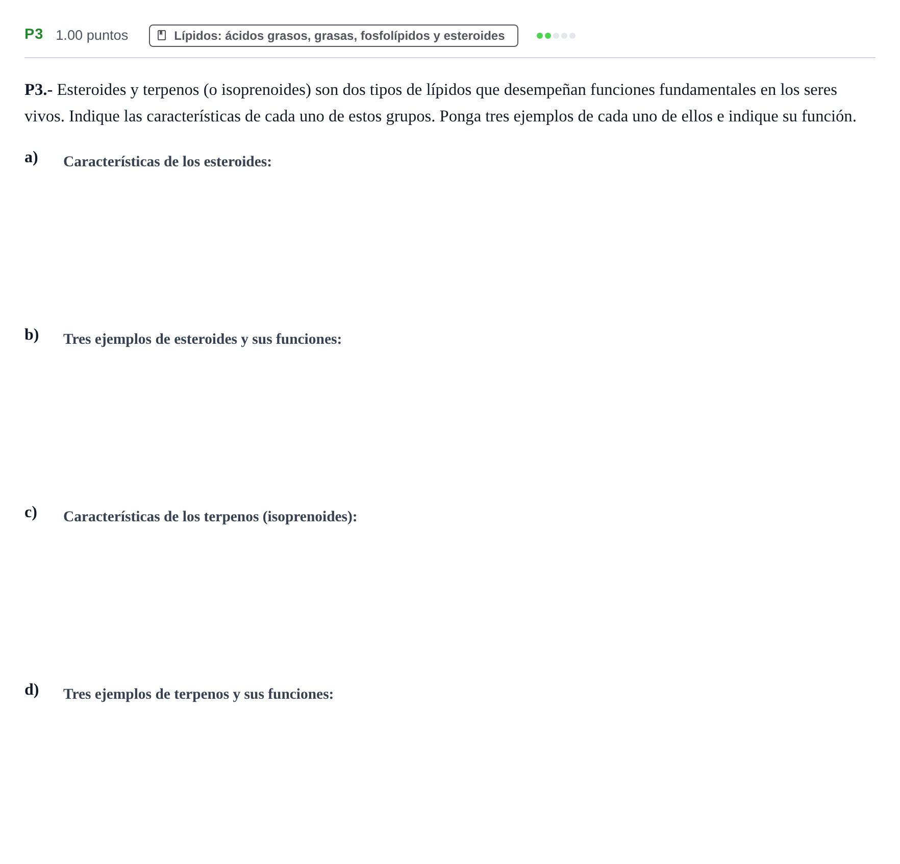 Enunciado: Ejercicio P3 · Biología PAU La Rioja Ordinaria 2021