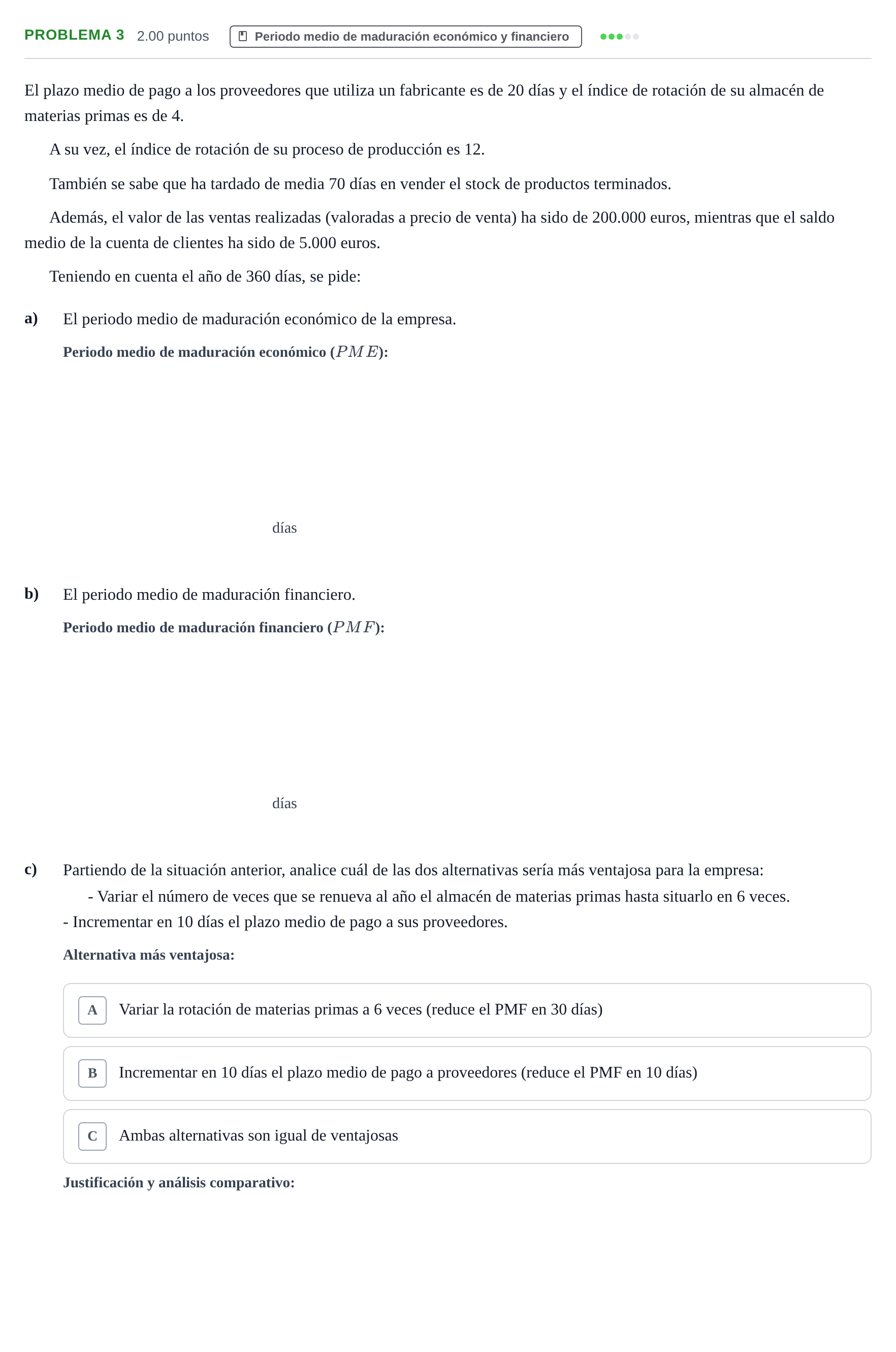 Enunciado: Problema 3 · Empresa y Diseño de Modelos de Negocio PAU La Rioja Extraordinaria 2021
