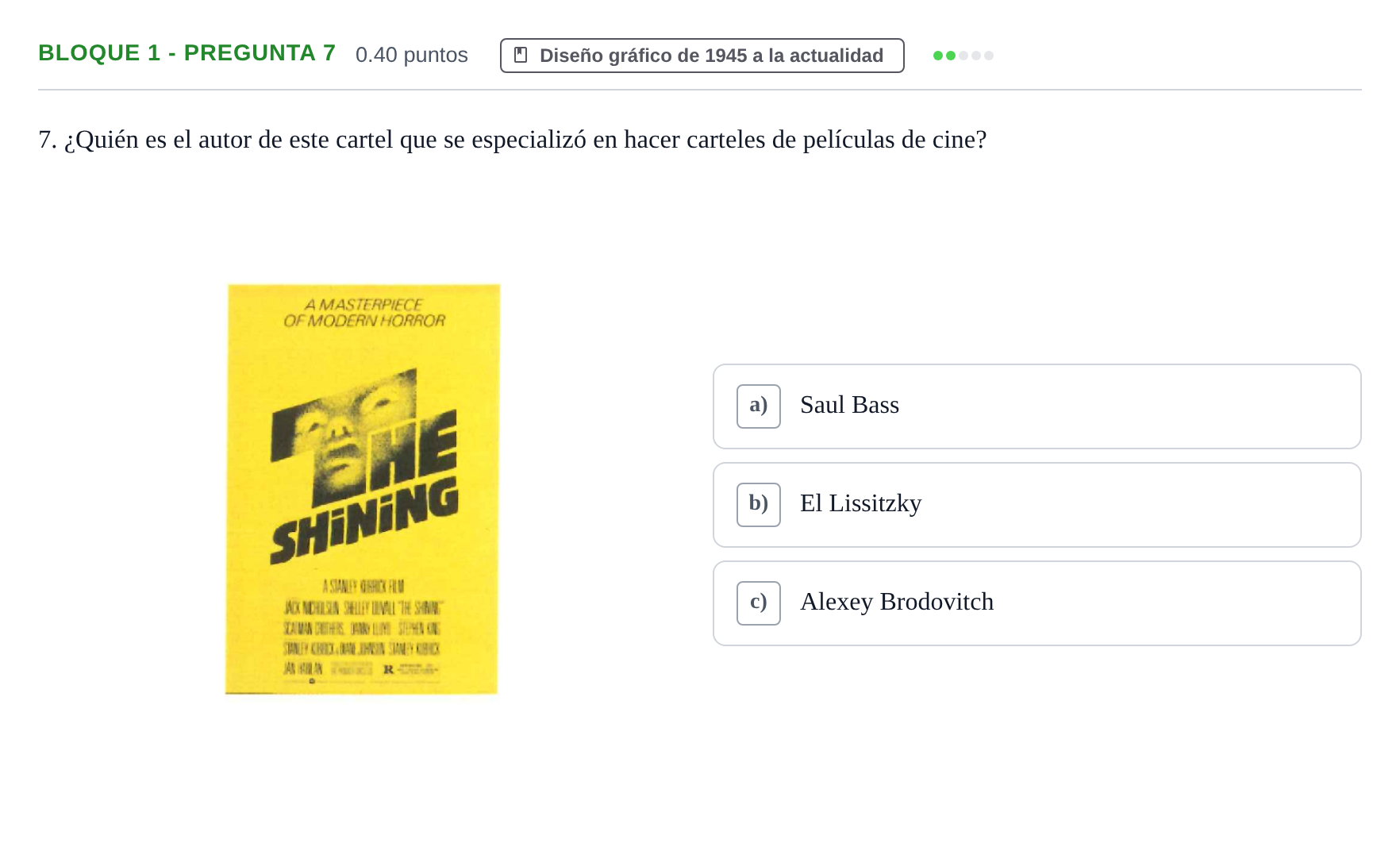 Enunciado: Bloque 1 - Pregunta 7 · Diseño PAU La Rioja Ordinaria 2021