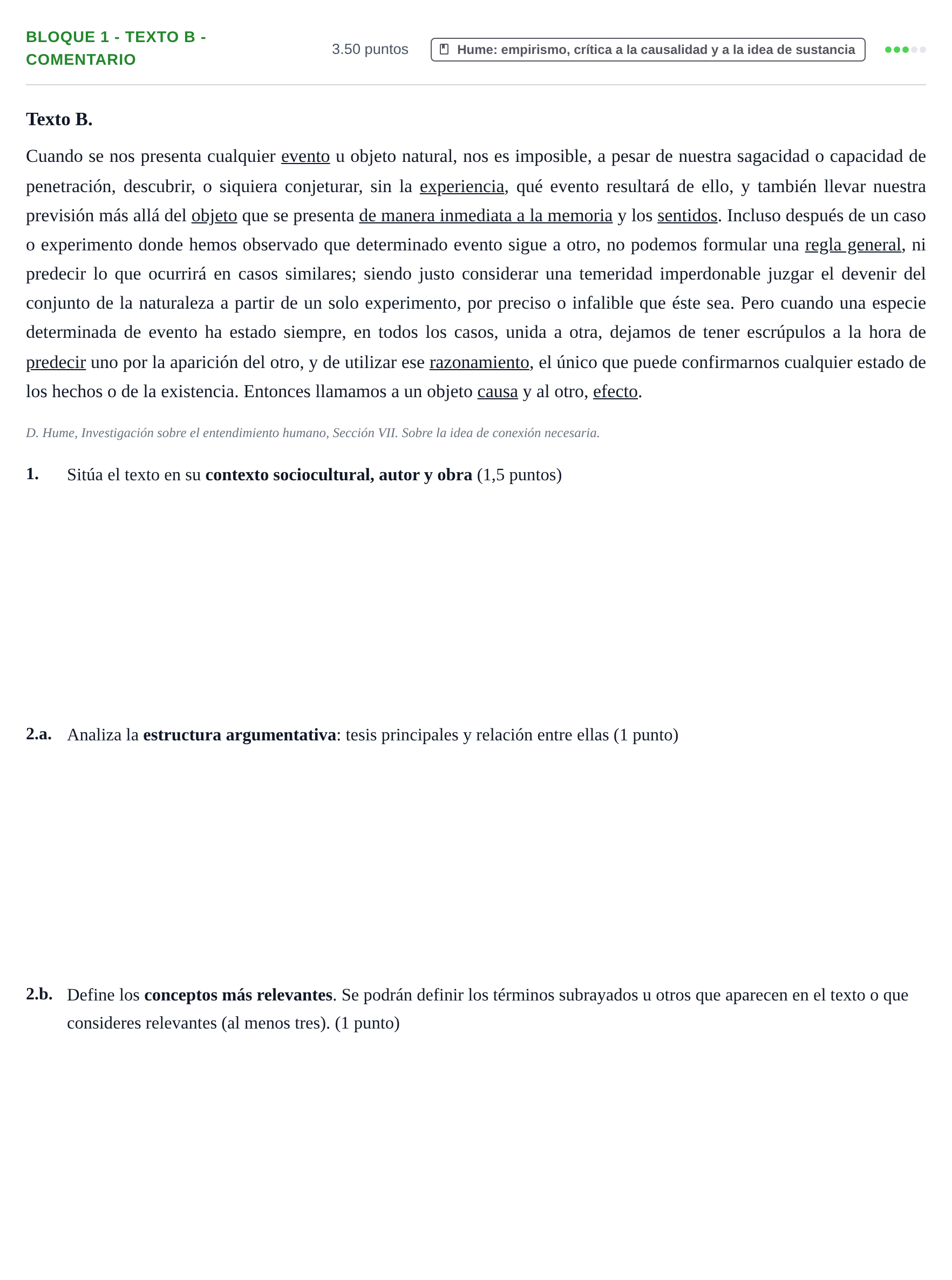 Enunciado: Bloque 1 - Texto B - Comentario · Historia de la Filosofía PAU La Rioja Extraordinaria 2021
