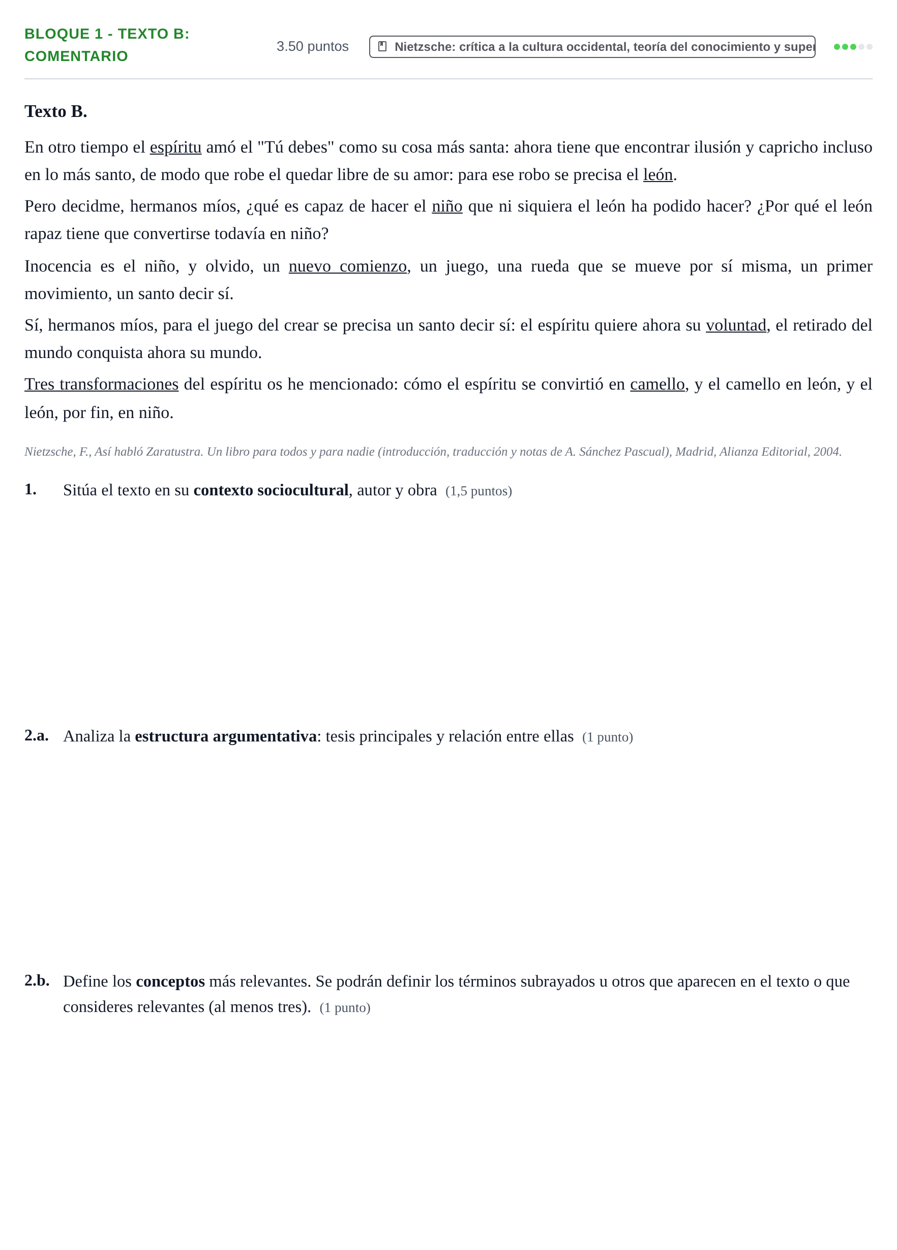 Enunciado: Bloque 1 - Texto B: Comentario · Historia de la Filosofía PAU La Rioja Ordinaria 2021