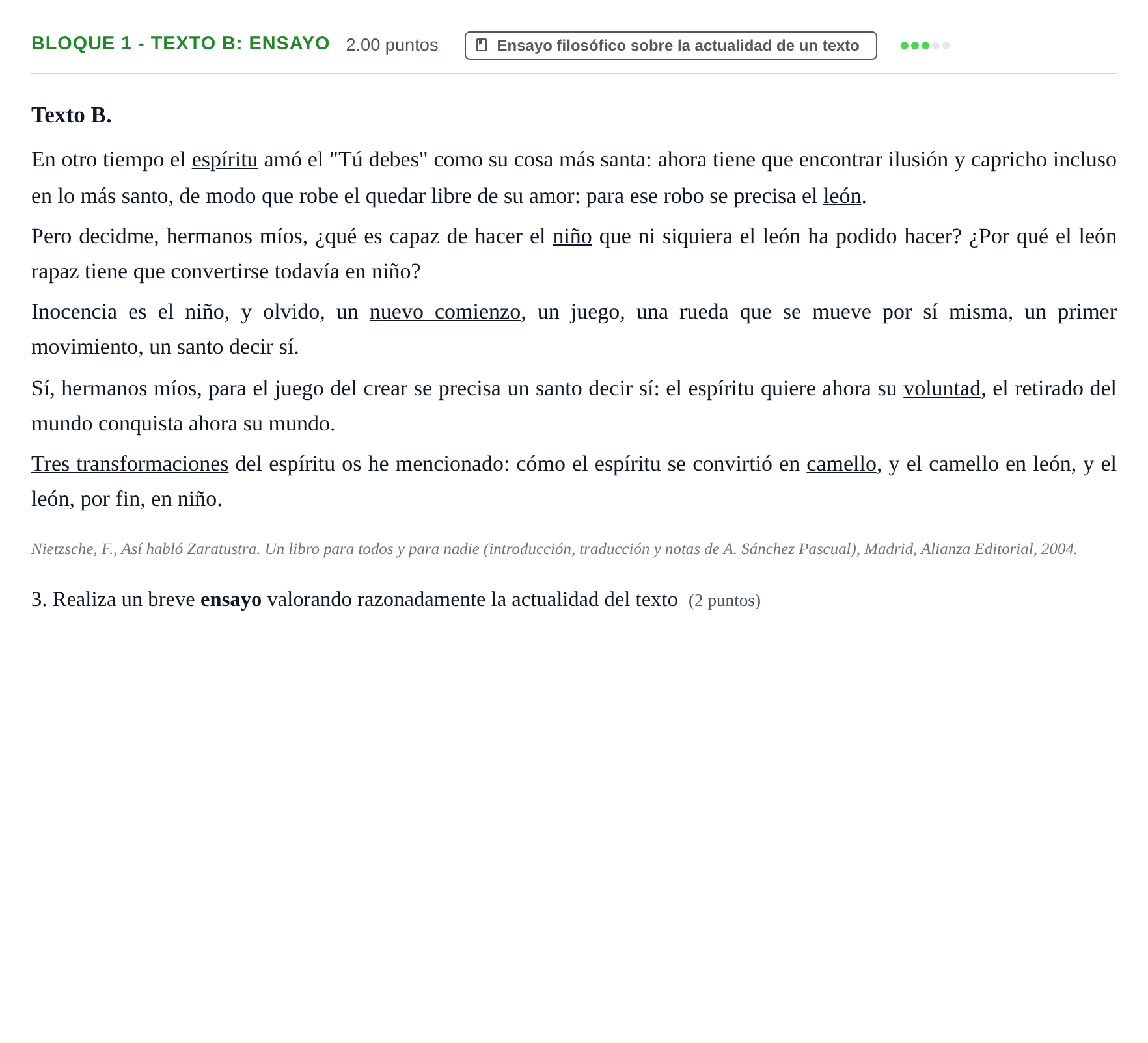 Enunciado: Bloque 1 - Texto B: Ensayo · Historia de la Filosofía PAU La Rioja Ordinaria 2021
