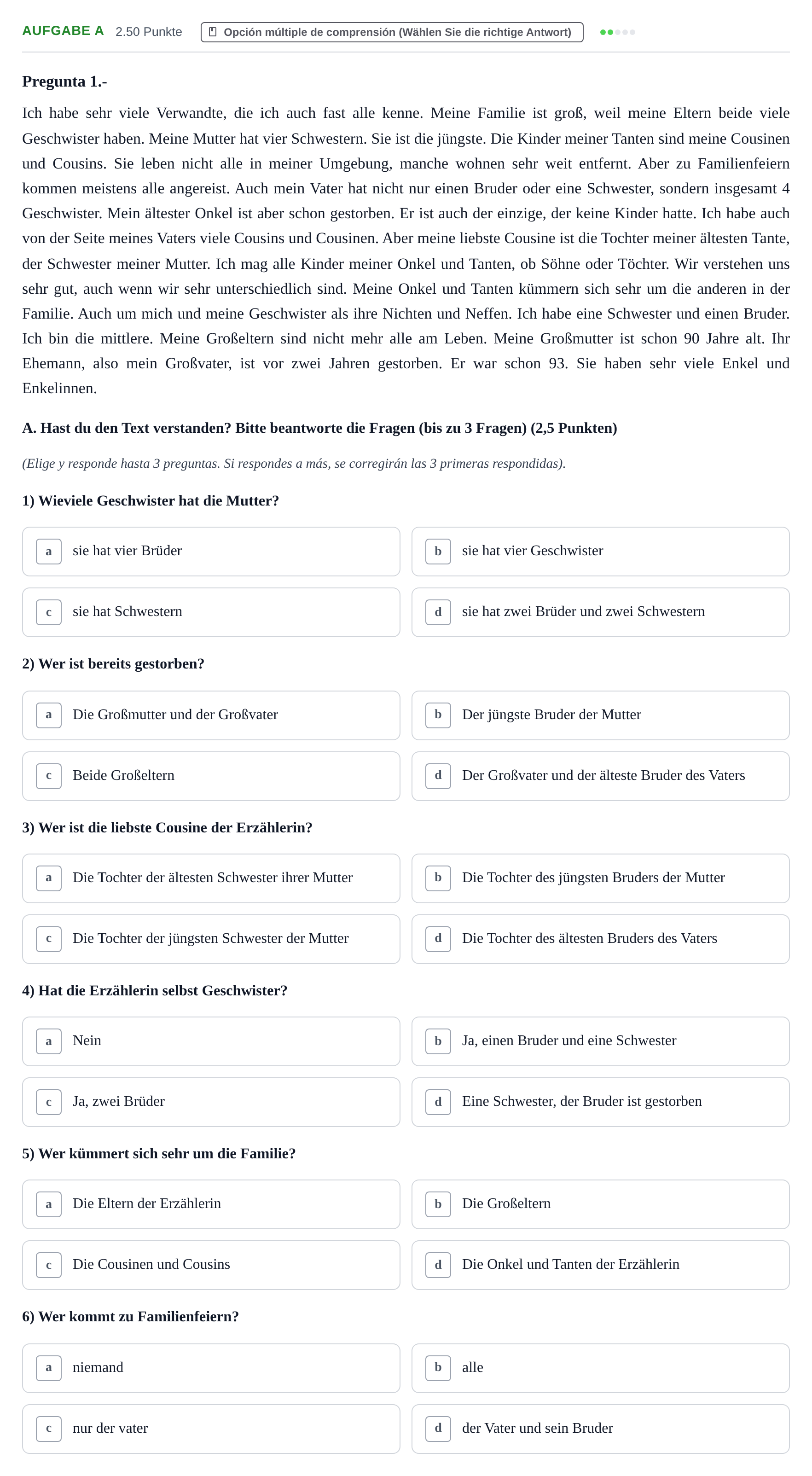 Enunciado: Ejercicio A · Alemán PAU La Rioja Ordinaria 2021