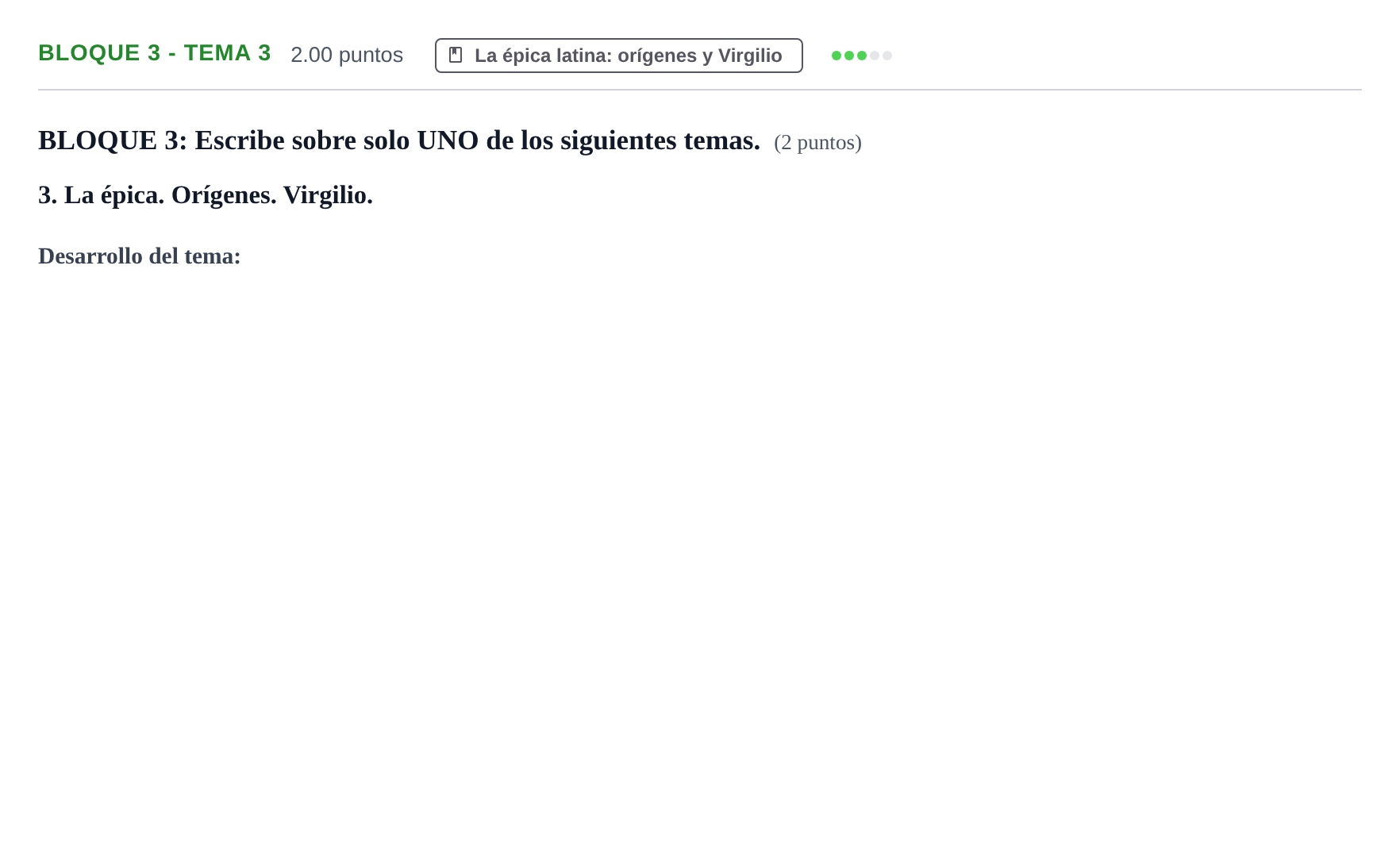 Enunciado: Bloque 3 - Tema 3 · Latín II PAU La Rioja Extraordinaria 2021