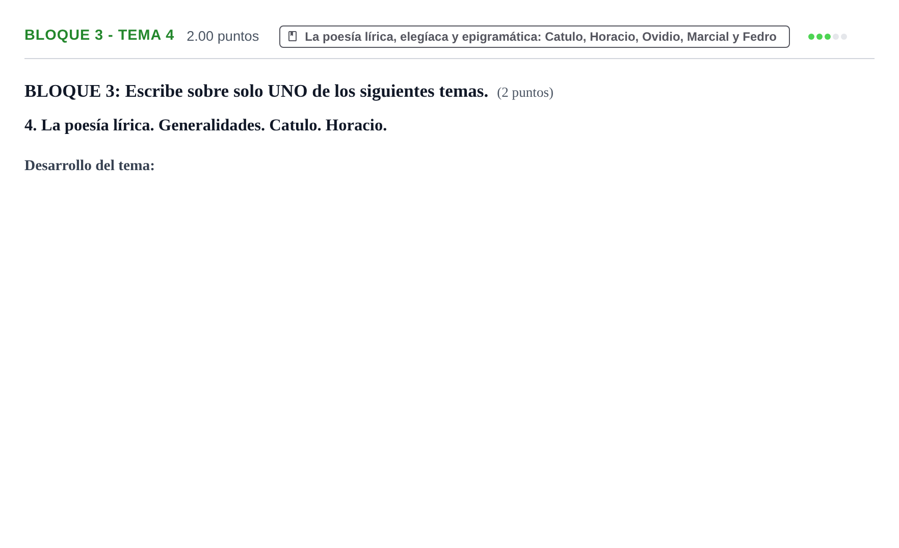 Enunciado: Bloque 3 - Tema 4 · Latín II PAU La Rioja Extraordinaria 2021