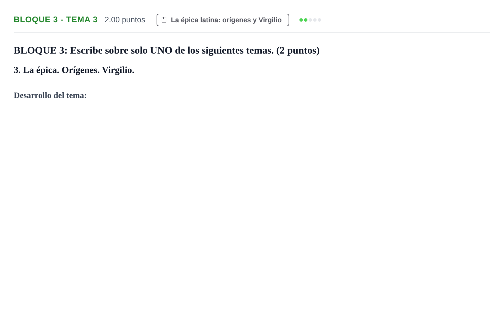 Enunciado: Bloque 3 - Tema 3 · Latín II PAU La Rioja Ordinaria 2021