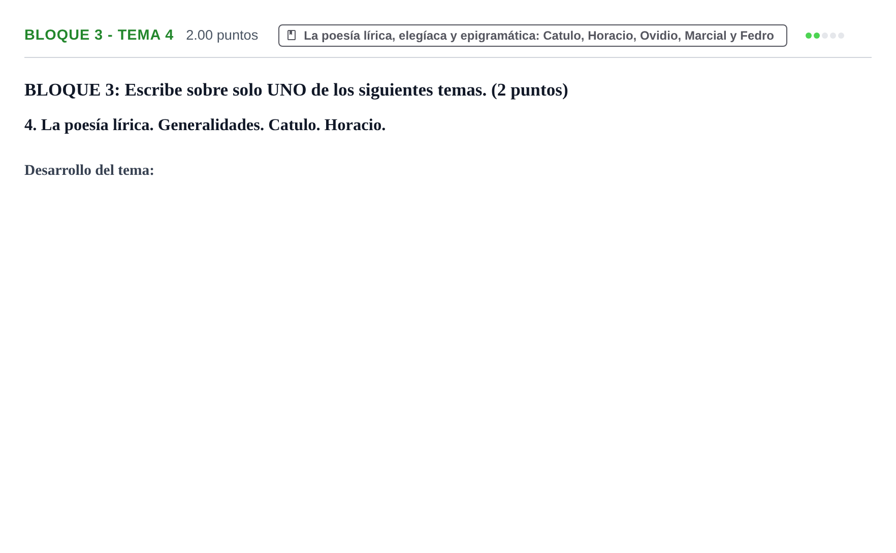 Enunciado: Bloque 3 - Tema 4 · Latín II PAU La Rioja Ordinaria 2021