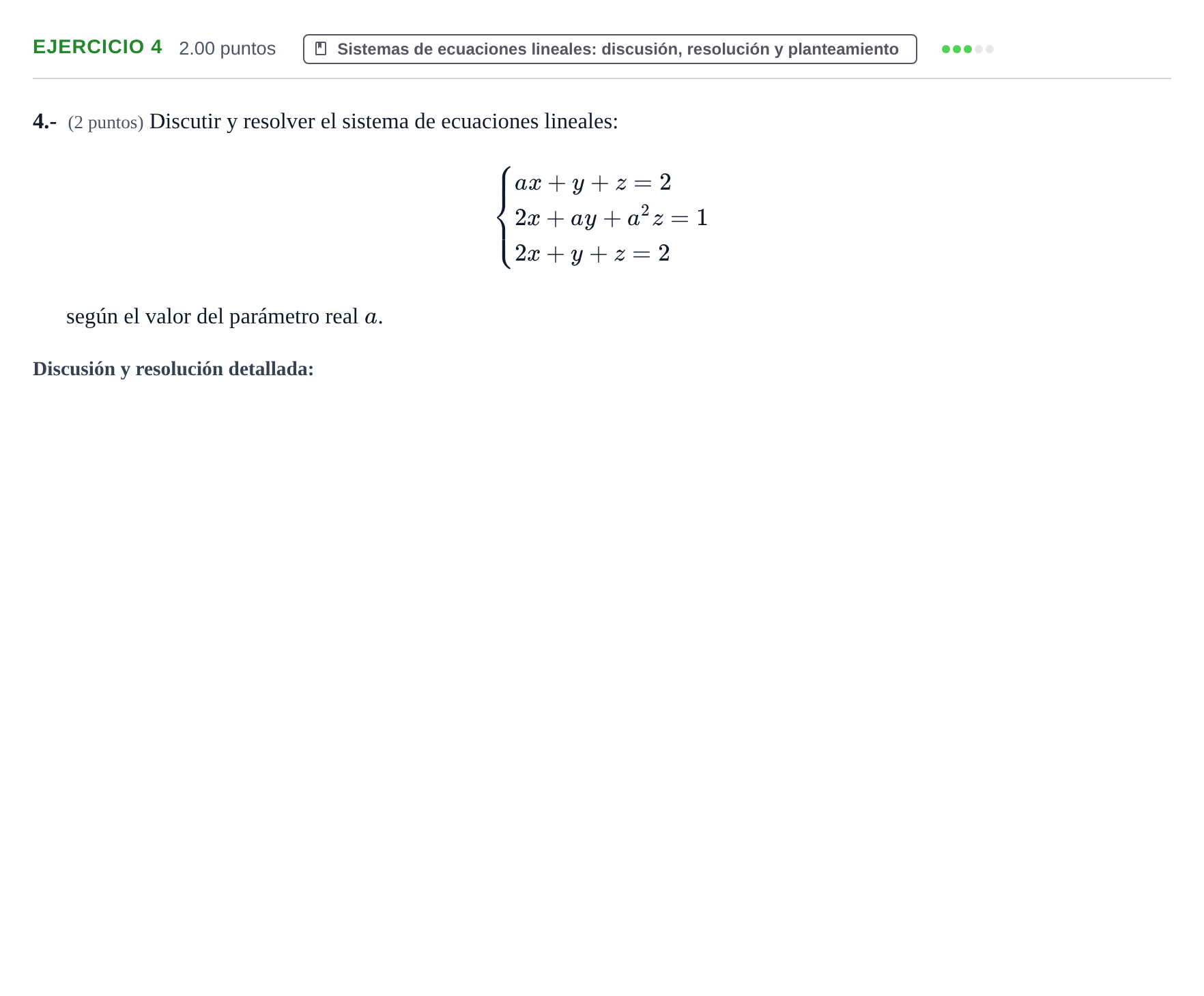 Enunciado: Problema 4 · Matemáticas II PAU La Rioja Extraordinaria 2021