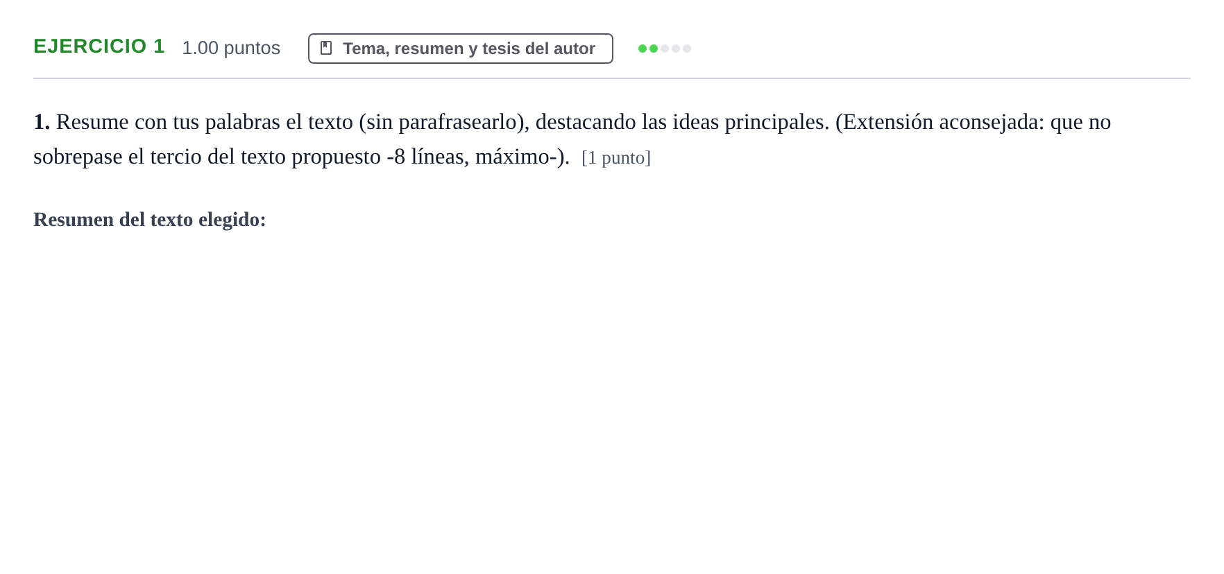 Enunciado: Problema 1 · Lengua Castellana y Literatura II PAU La Rioja Extraordinaria 2021