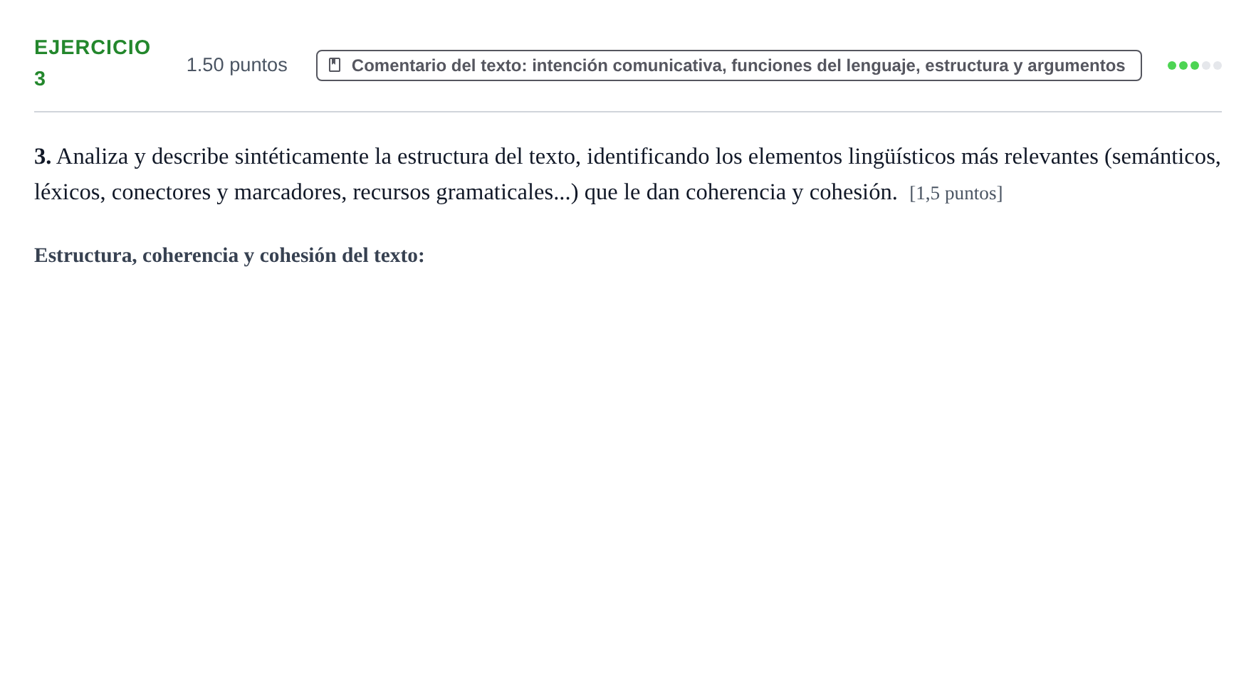 Enunciado: Problema 3 · Lengua Castellana y Literatura II PAU La Rioja Extraordinaria 2021