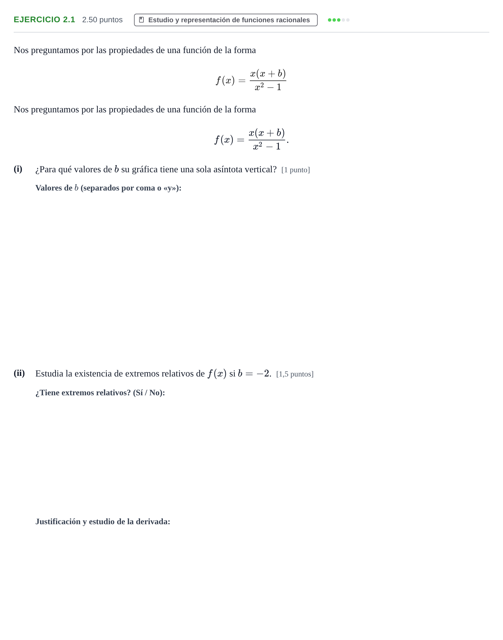 Enunciado: Ejercicio 2.1 · Matemáticas aplicadas a las Ciencias Sociales II PAU La Rioja Ordinaria 2021