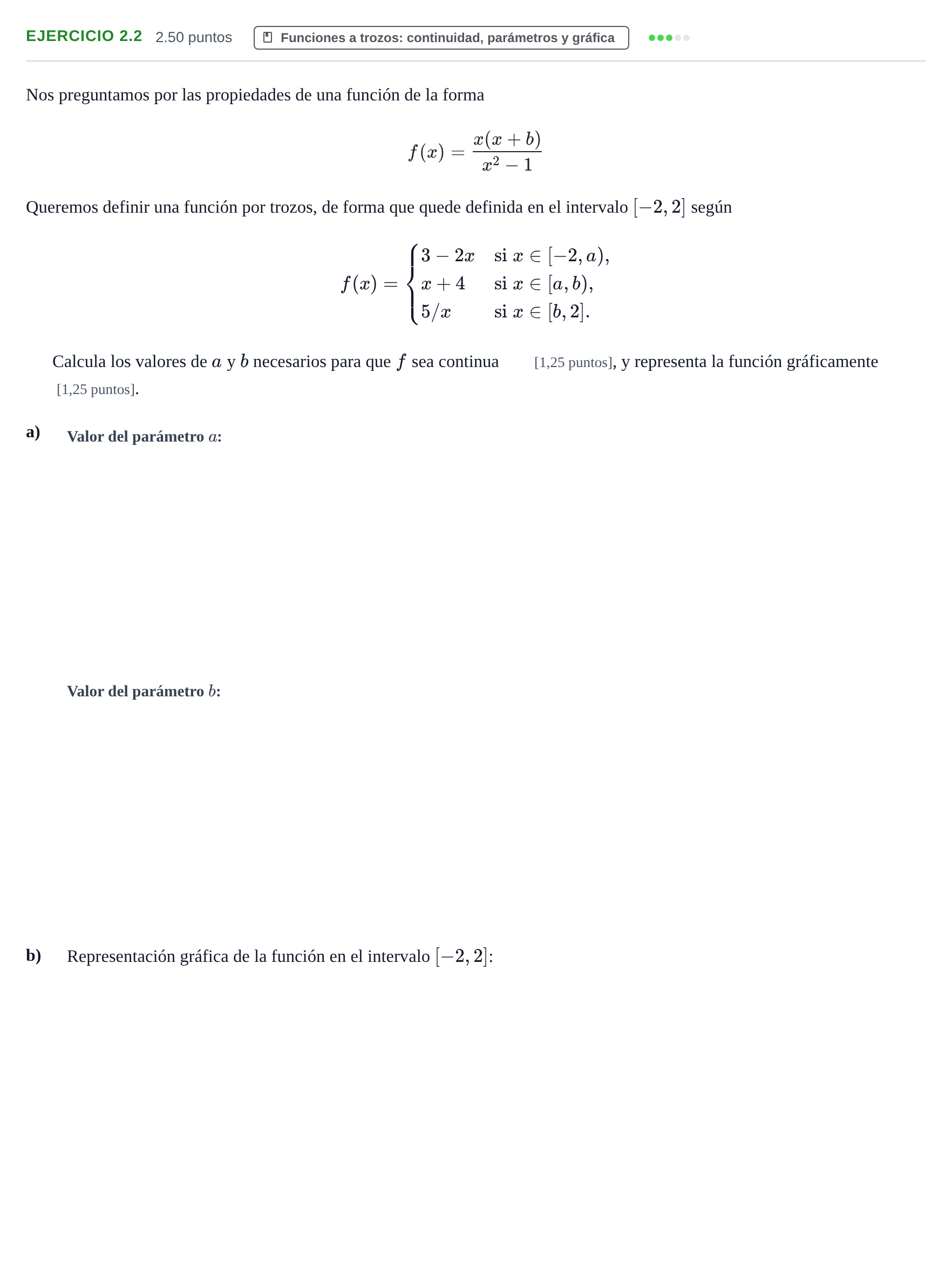 Enunciado: Ejercicio 2.2 · Matemáticas aplicadas a las Ciencias Sociales II PAU La Rioja Ordinaria 2021