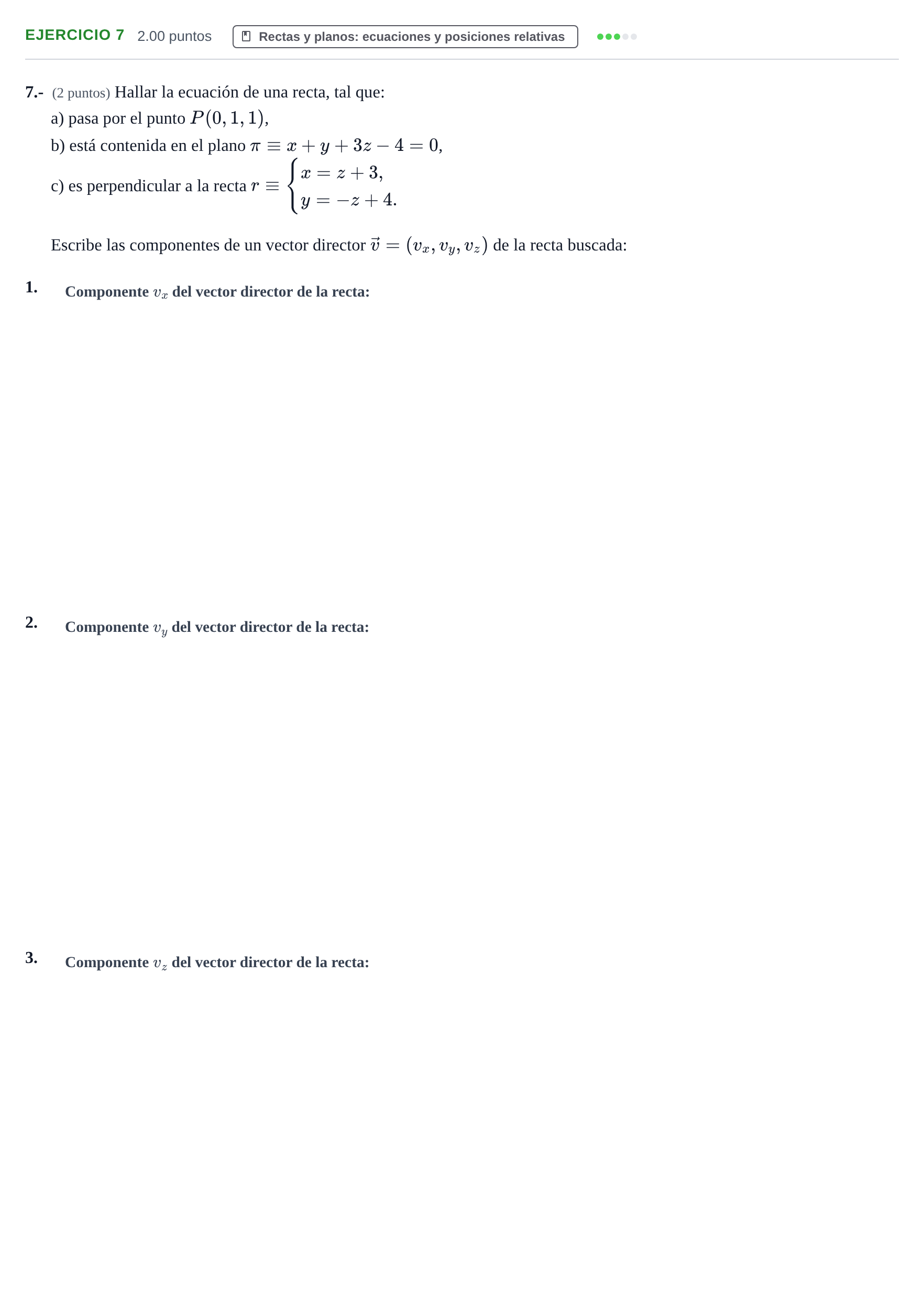 Enunciado: Problema 7 · Matemáticas II PAU La Rioja Ordinaria 2021