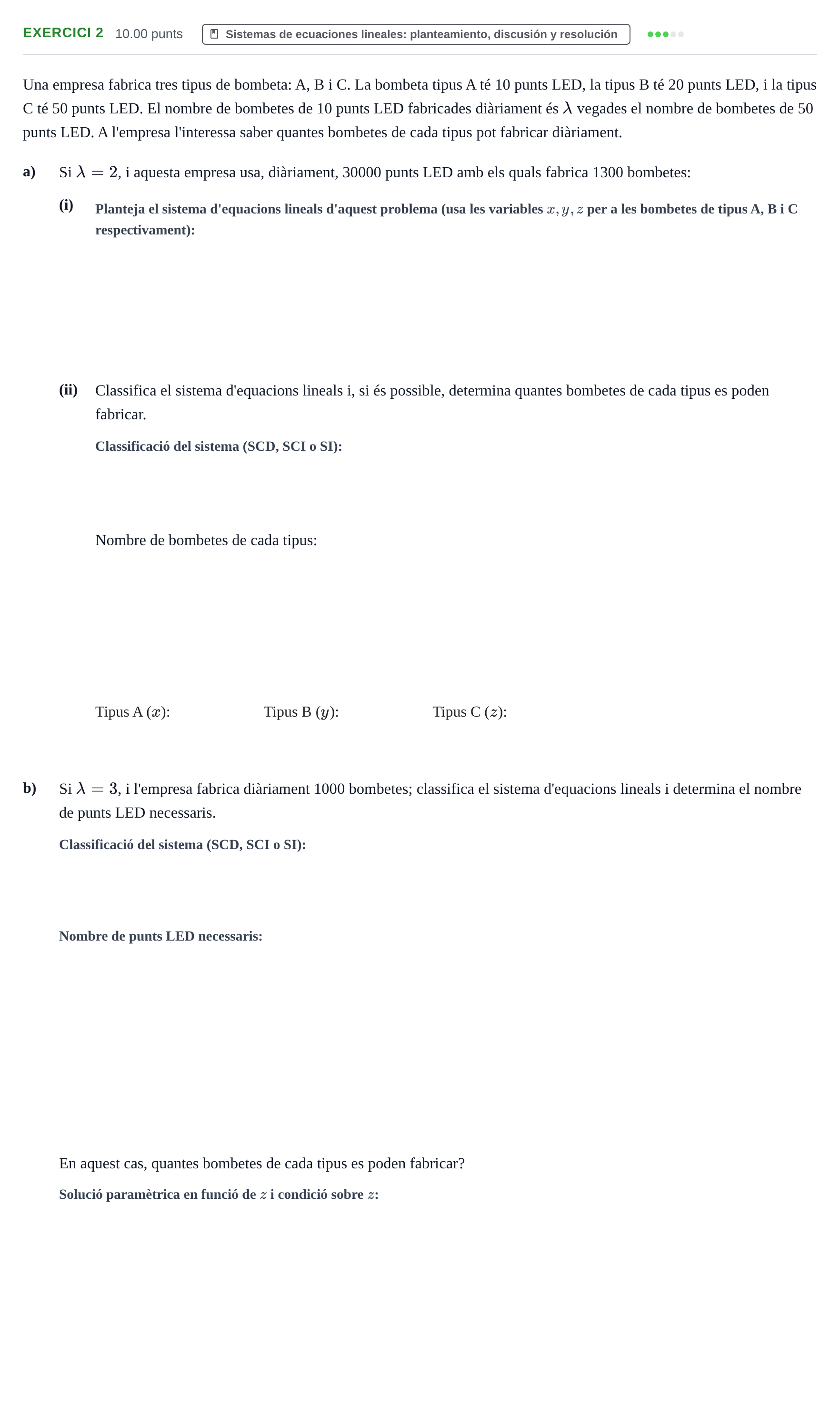 Enunciado: Problema 2 · Matemáticas II PAU Baleares Extraordinaria 2021
