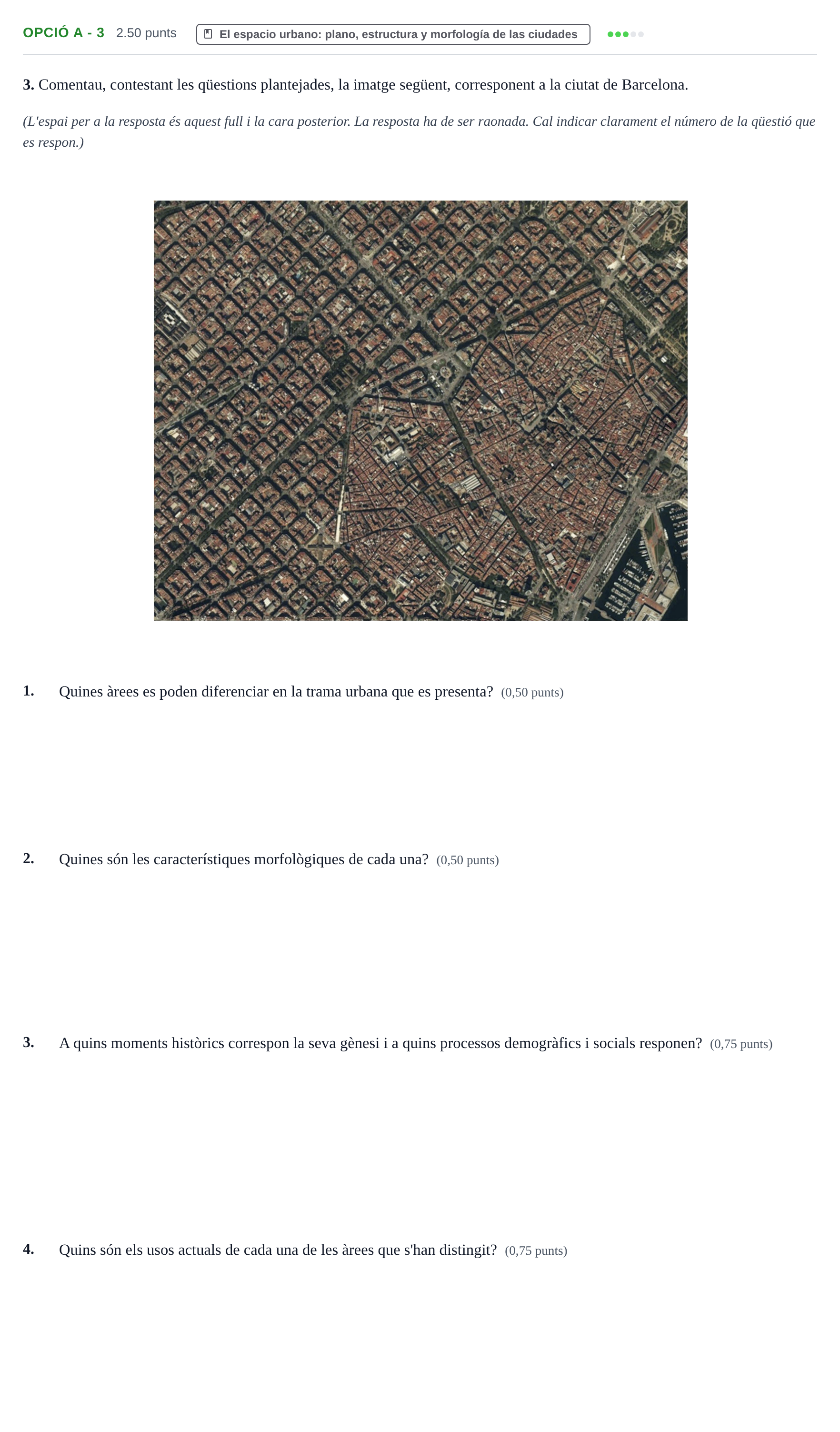 Enunciado: Ejercicio Opció A - 3 · Geografía PAU Baleares Ordinaria 2021