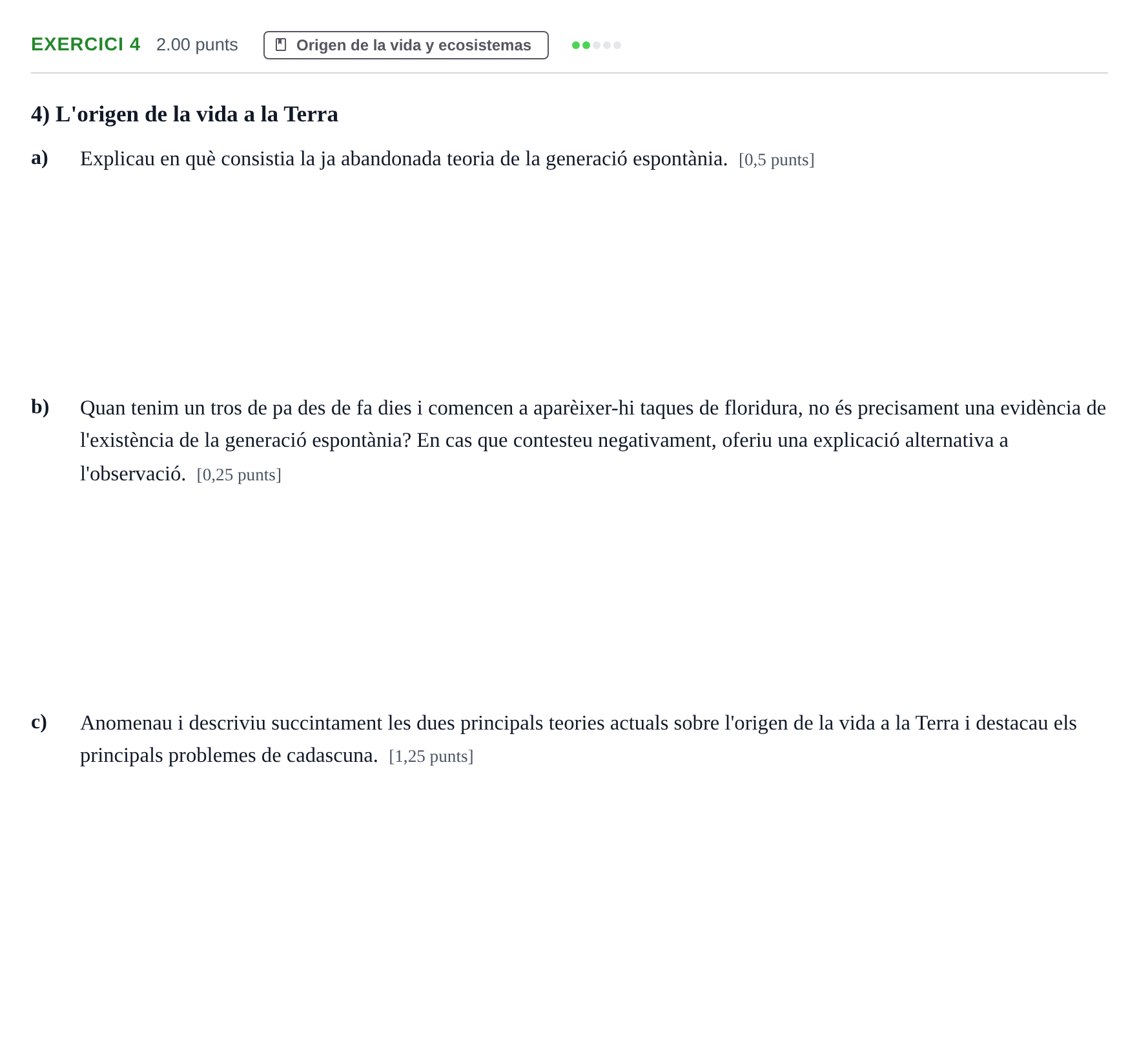 Enunciado: Problema 4 · Ciencias Generales PAU Baleares Extraordinaria 2024
