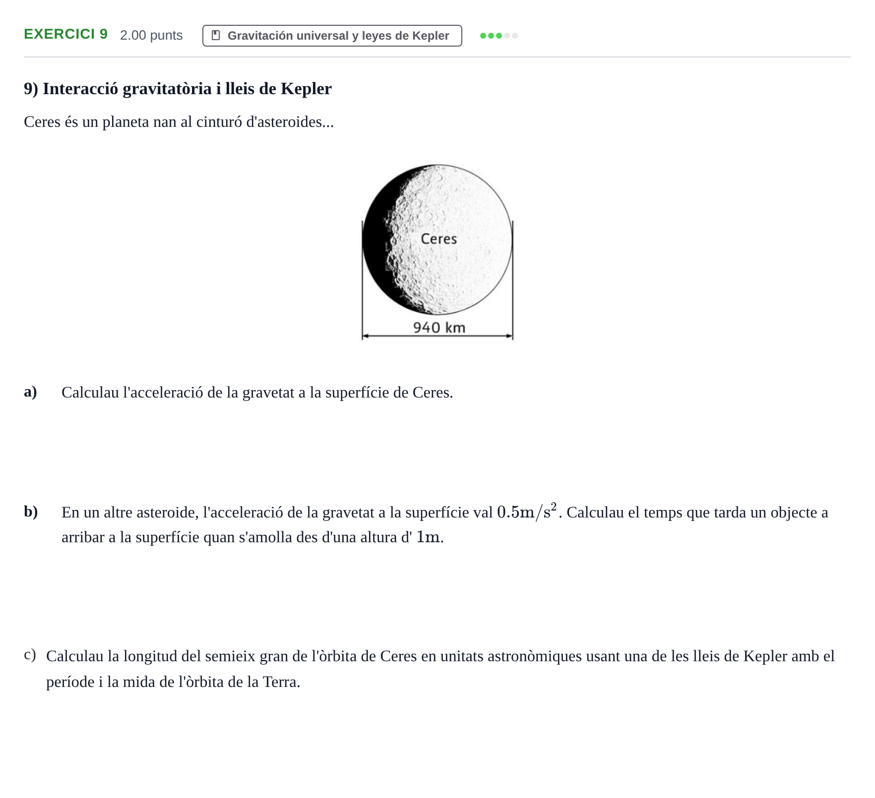 Enunciado: Problema 9 · Ciencias Generales PAU Baleares Extraordinaria 2024