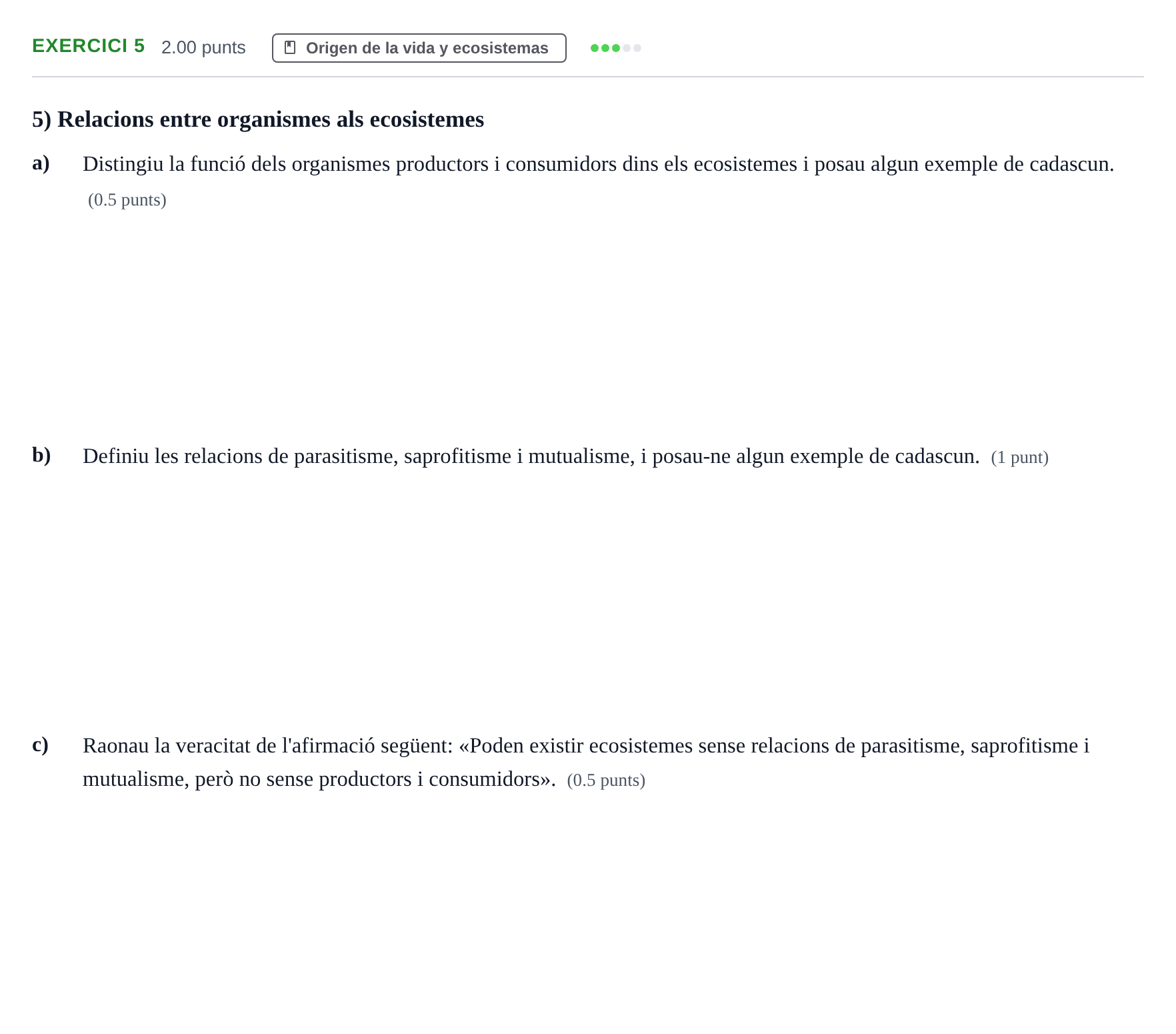 Enunciado: Problema 5 · Ciencias Generales PAU Baleares Ordinaria 2024
