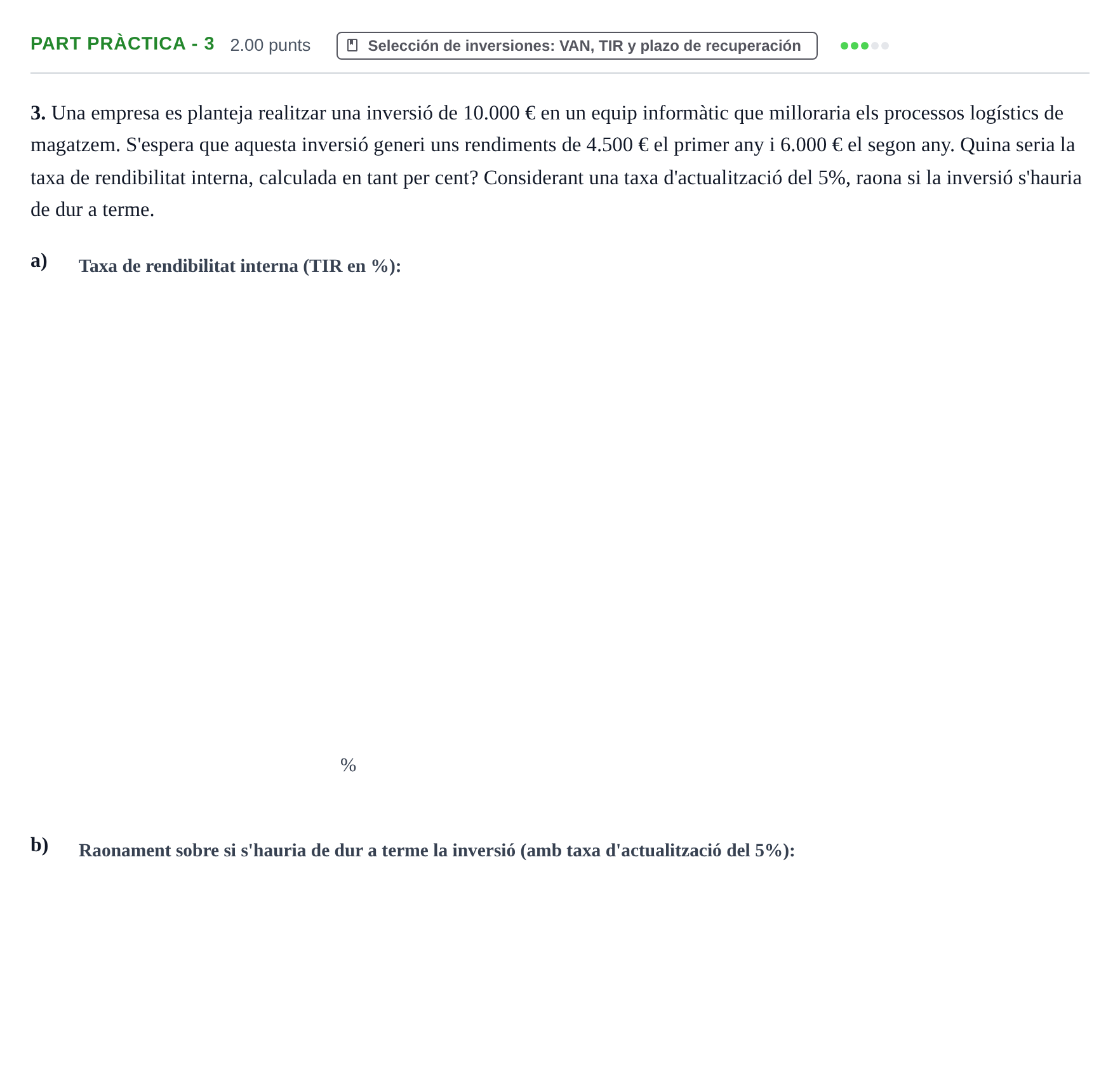 Enunciado: Part Pràctica - 3 · Empresa y Diseño de Modelos de Negocio PAU Baleares Extraordinaria 2024