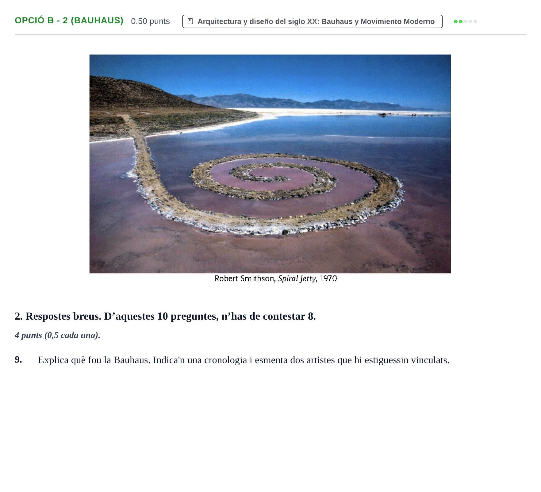 Enunciado: Ejercicio Opció B - 2 (Bauhaus) · Fundamentos Artísticos PAU Baleares Extraordinaria 2024