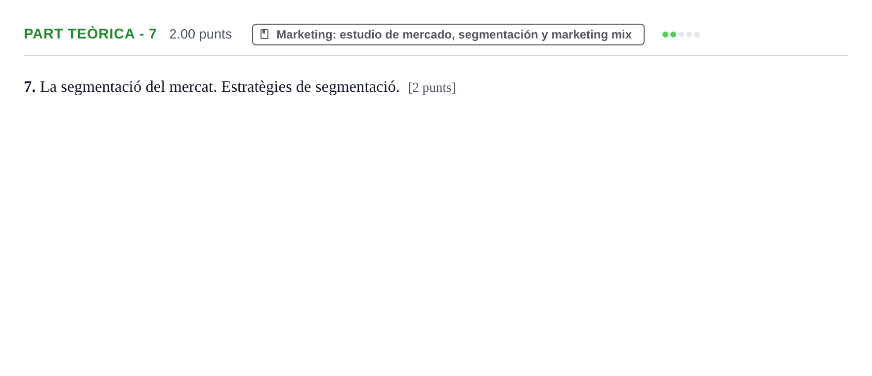 Enunciado: Part teòrica - 7 · Empresa y Diseño de Modelos de Negocio PAU Baleares Ordinaria 2024