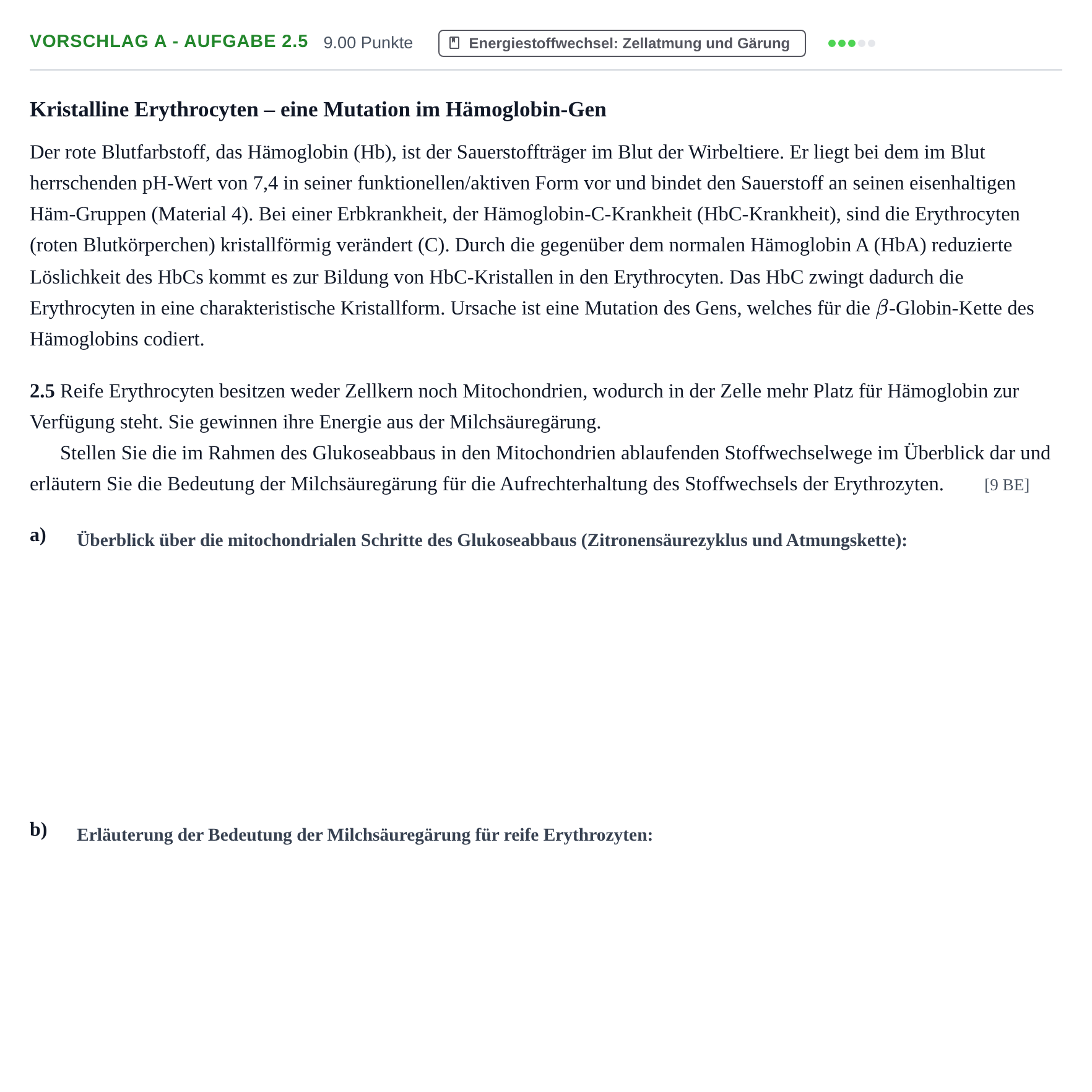 Aufgabenstellung: Aufgabe Vorschlag A - Aufgabe 2.5 · Abitur Hessen Biologietechnik LK 2021