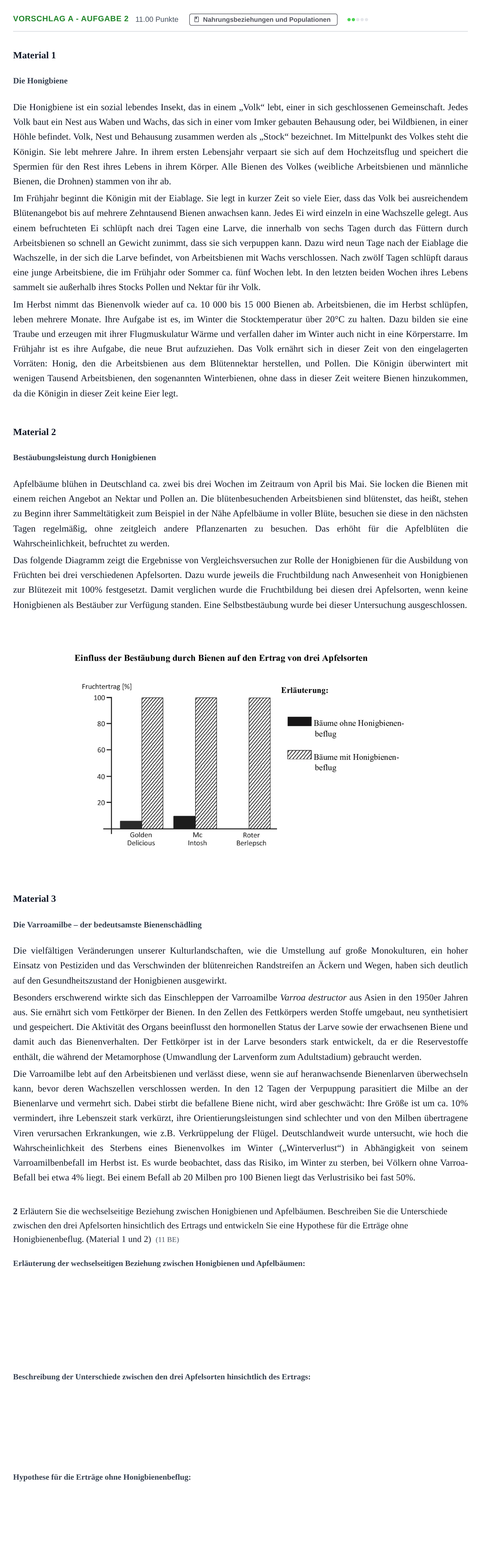 Aufgabenstellung: Aufgabe Vorschlag A - Aufgabe 2 · Abitur Hessen Biologie GK 2021